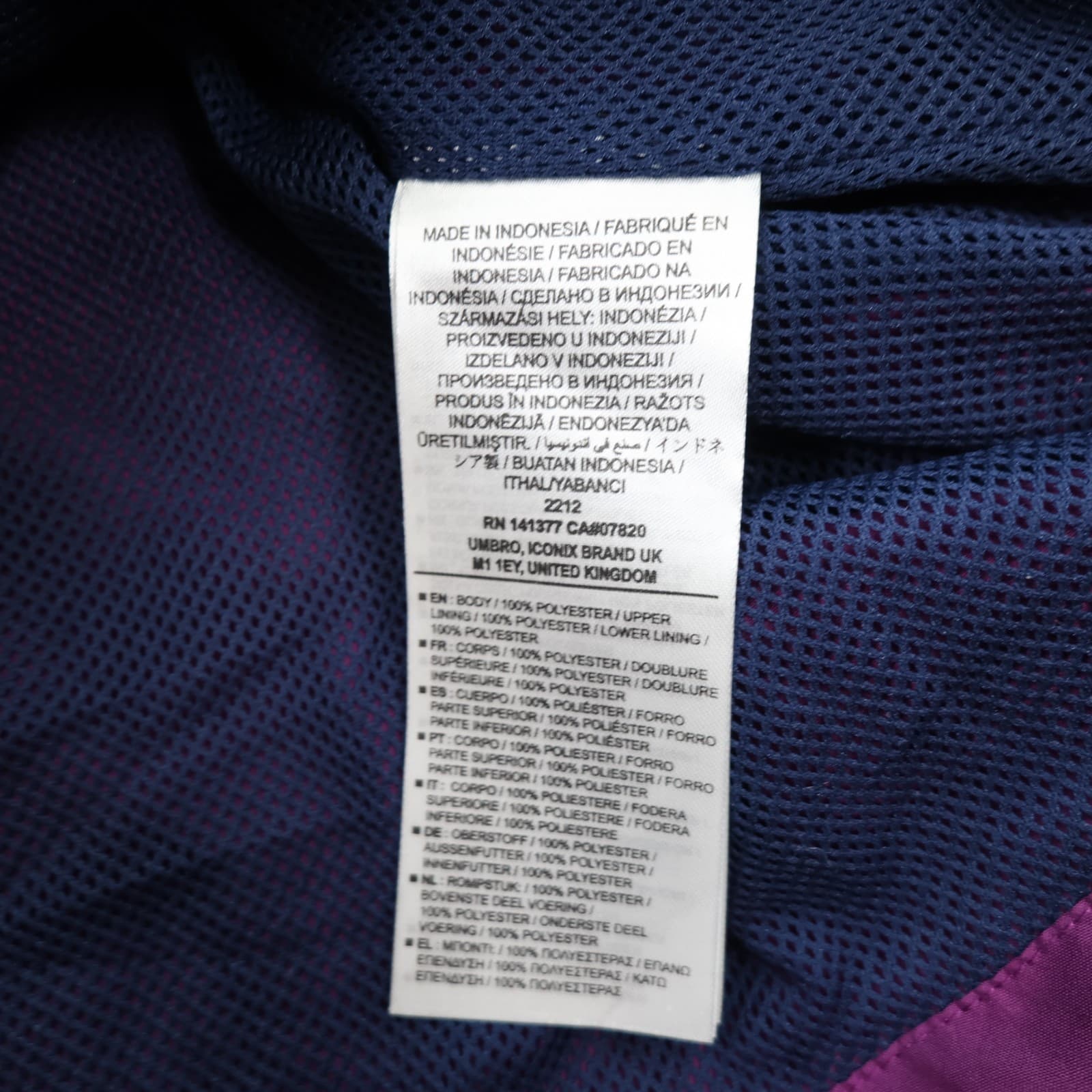 West Ham United Jacket Extra Large Purple Jacket Umbro 2018 2019 photo 6