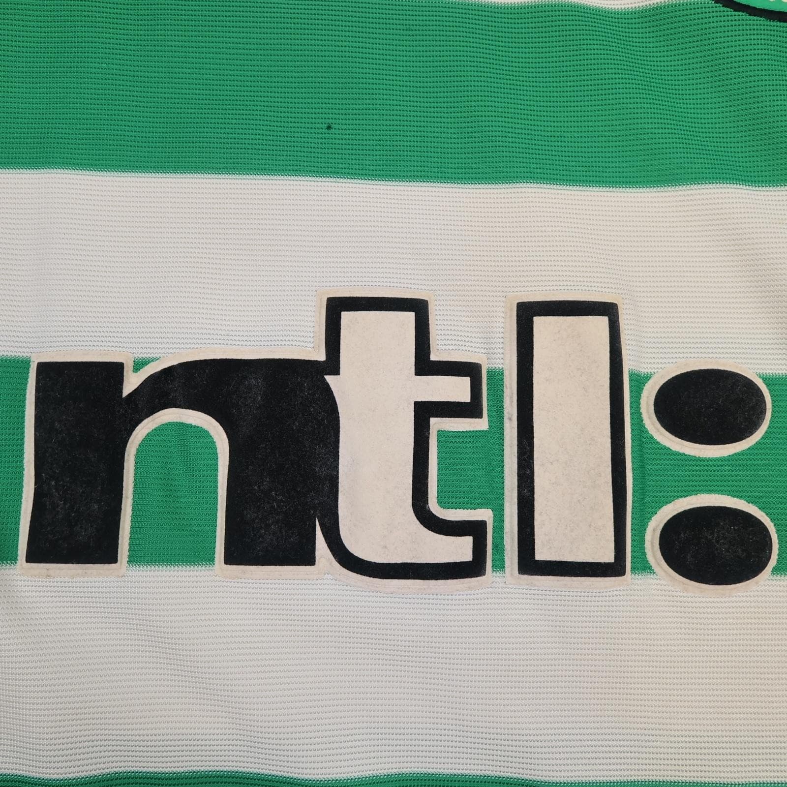 Vintage Celtic Shirt Mens Large Green White Home Football Umbro 2001 2003 Ntl: photo 8
