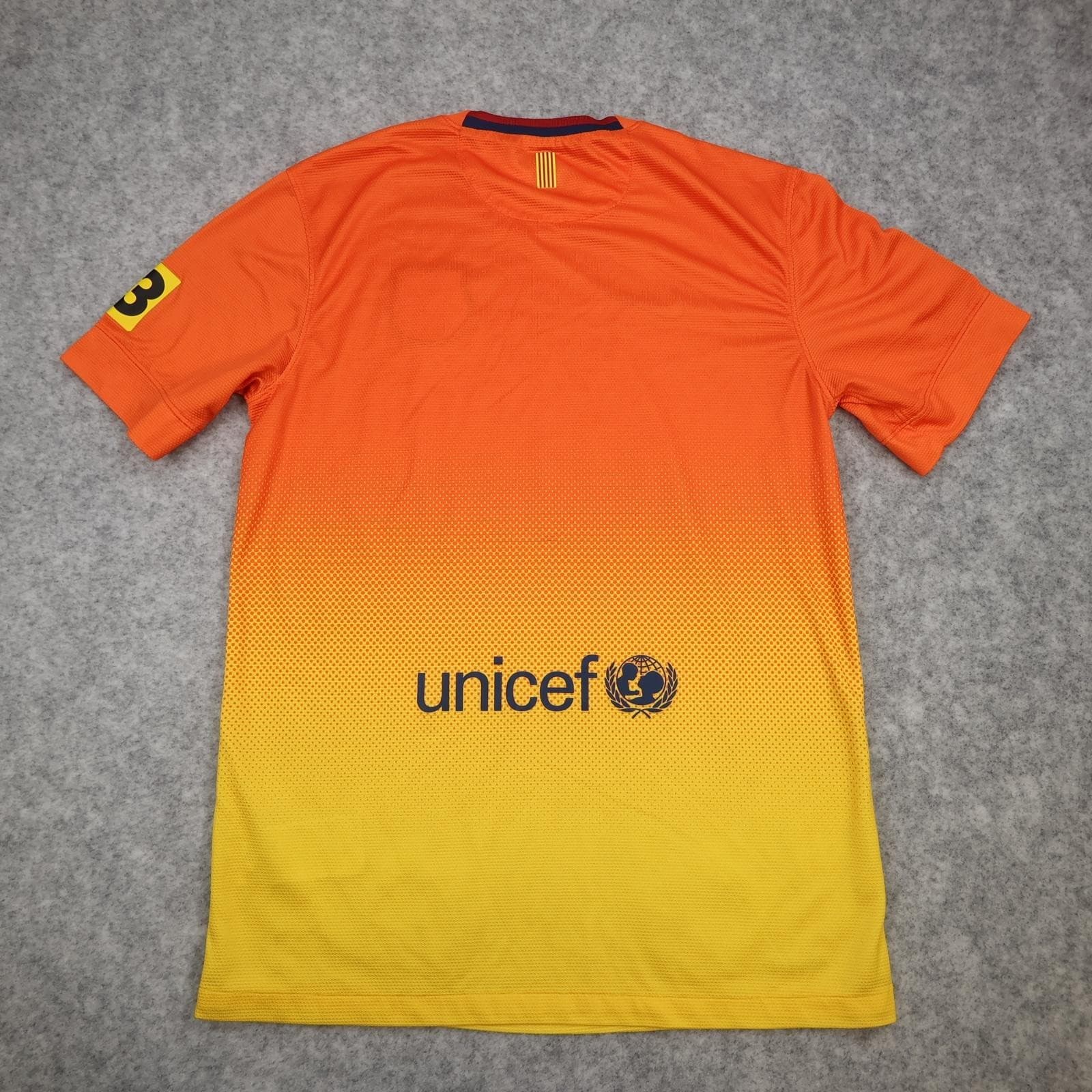 Barcelona Shirt Mens Small Orange Away 2012 2013 Football Nike Qatar Foundation photo 2