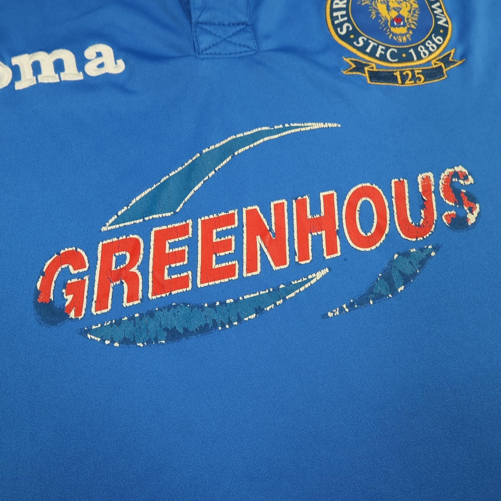 Shrewsbury Town Shirt Mens XL Blue 2010 2011 Home Joma Greenhous 125 Years photo 5