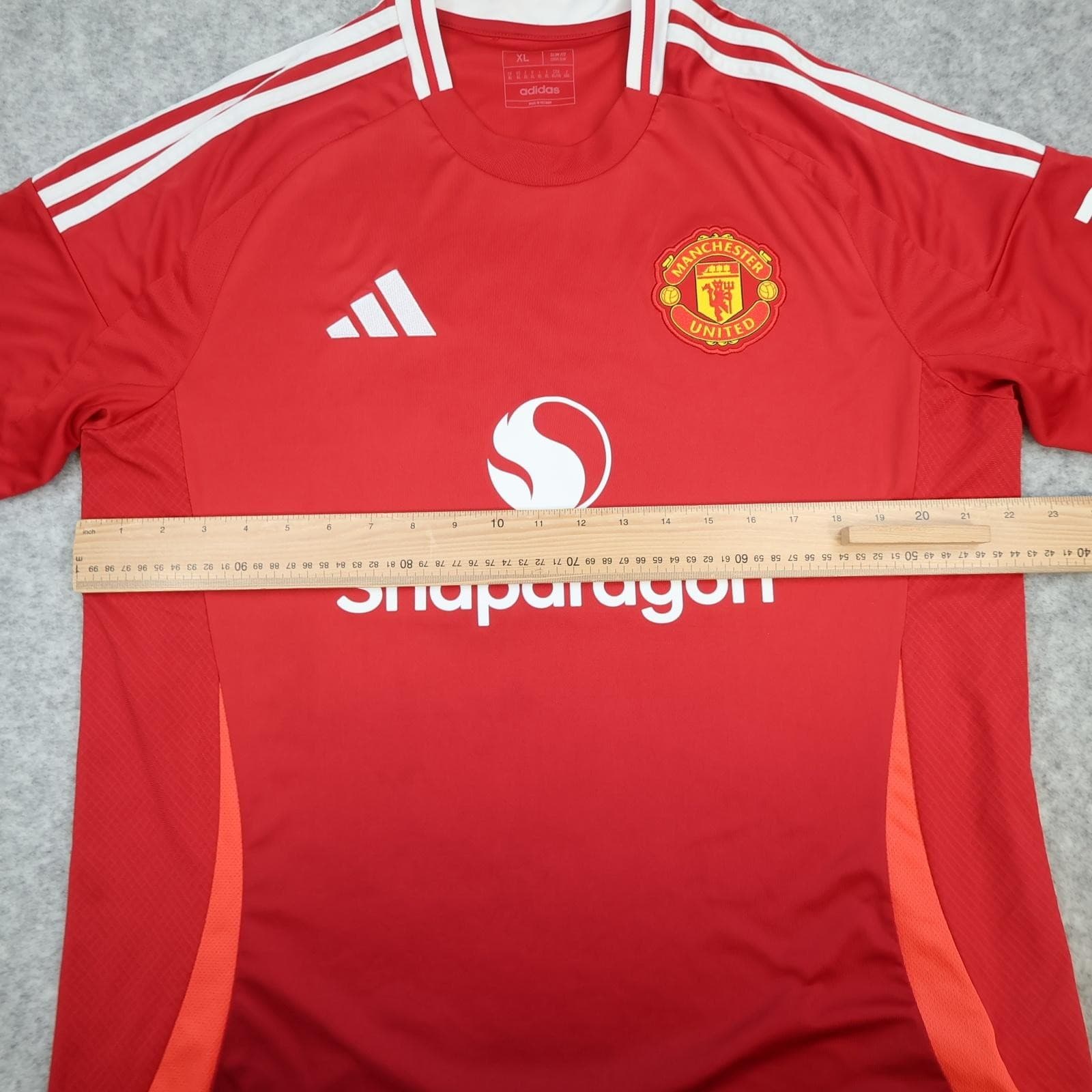 Manchester United Shirt Mens XL Red Home 2024 2025 EPL Football Adidas Ugarte 25 photo 10