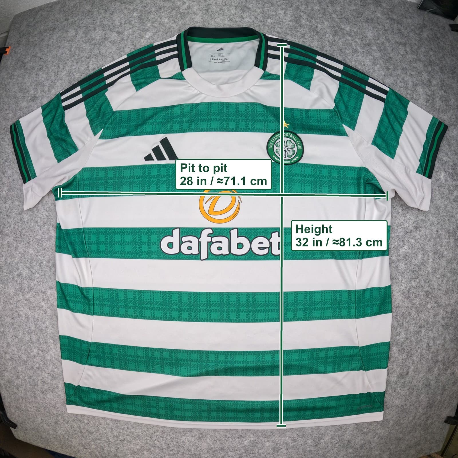Celtic Football Shirt 3XL Green Home adidas 2025 2026 Kühn 10 Soccer Jersey photo 3