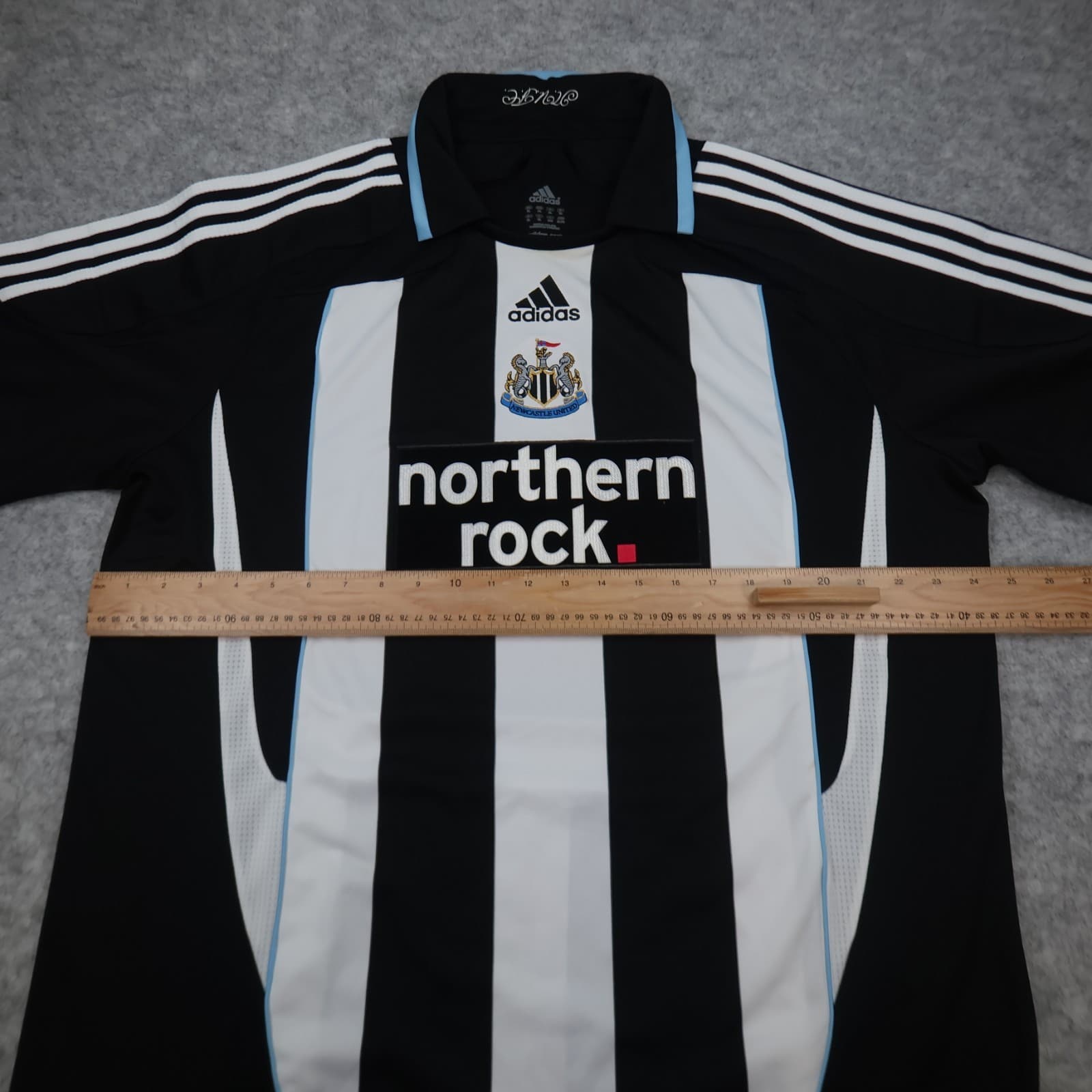 Newcastle United Shirt Extra Large Black Home Kit 2007 2009 Adidas Soccer Jersey photo 9
