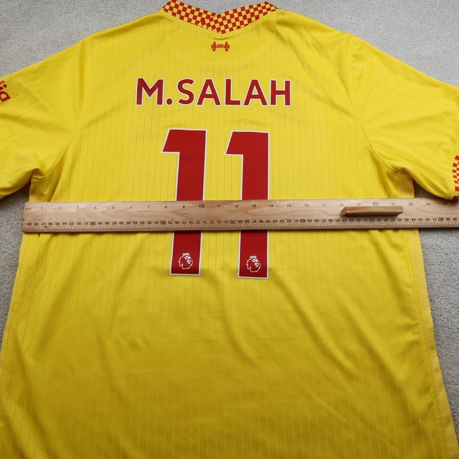 Liverpool Shirt Extra Large Yellow 3rd Kit 2021 2022 Nike Jersey Mo Salah 11 photo 8