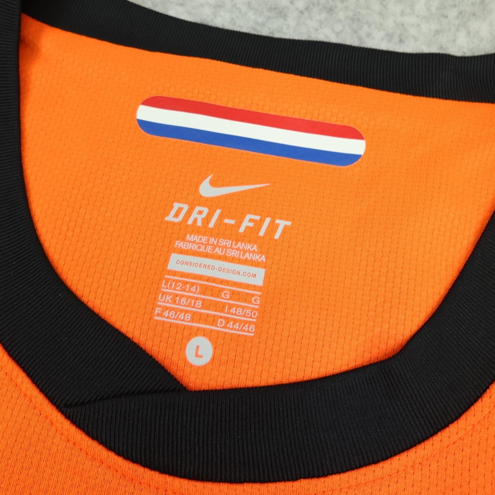 Netherlands Home Shirt Womens Large 16-18 Orange 2010 2011 Nike Soccer Jersey photo 4