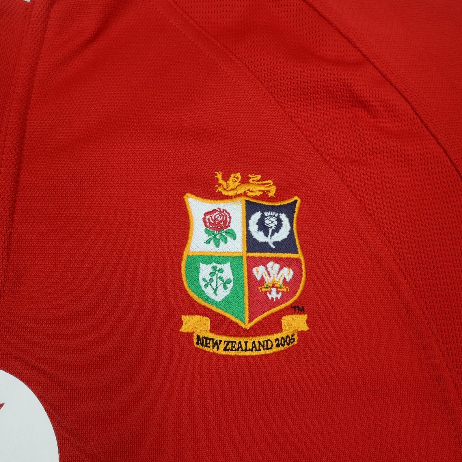 Vintage British Lions Rugby Shirt Mens XL Red Rugby Union Adidas Zurich 2005 photo 4