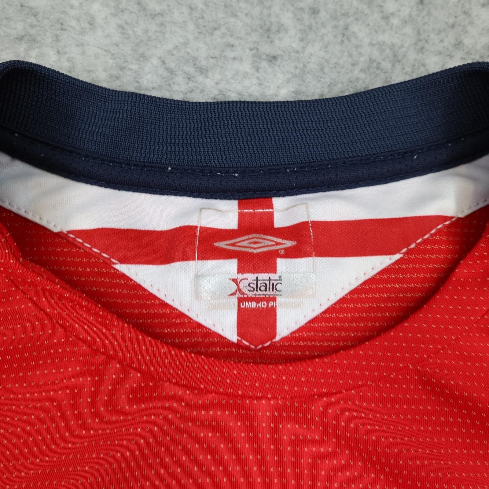 Vintage England Shirt Mens Medium Red Away 2004 2005 Soccer Umbro Beckham 7 photo 9