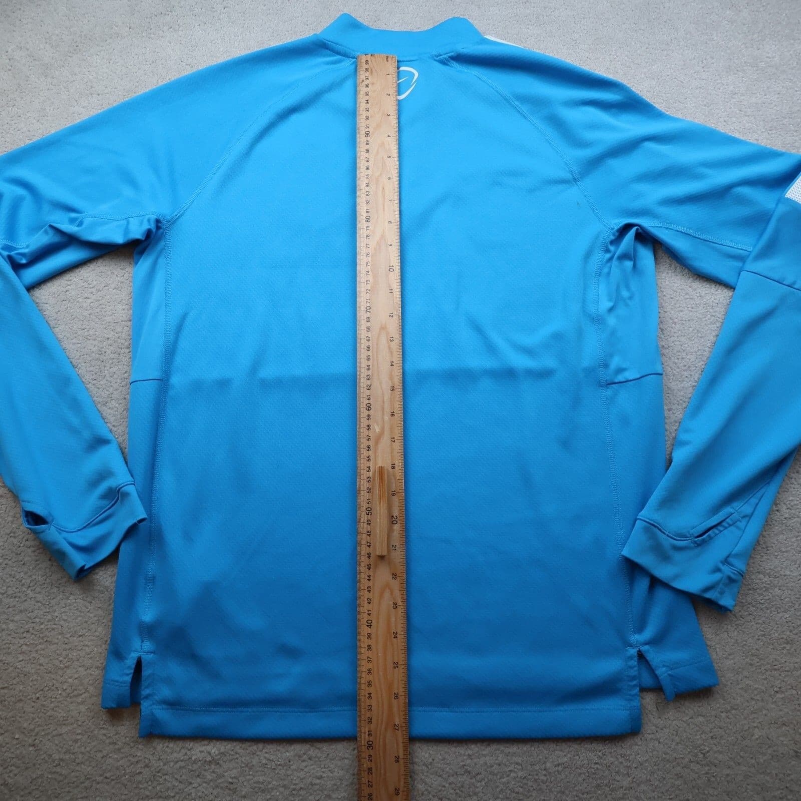 Manchester City Jumper Large Blue Tracksuit Pullover 2014 2015 1/4 Zip Nike photo 11