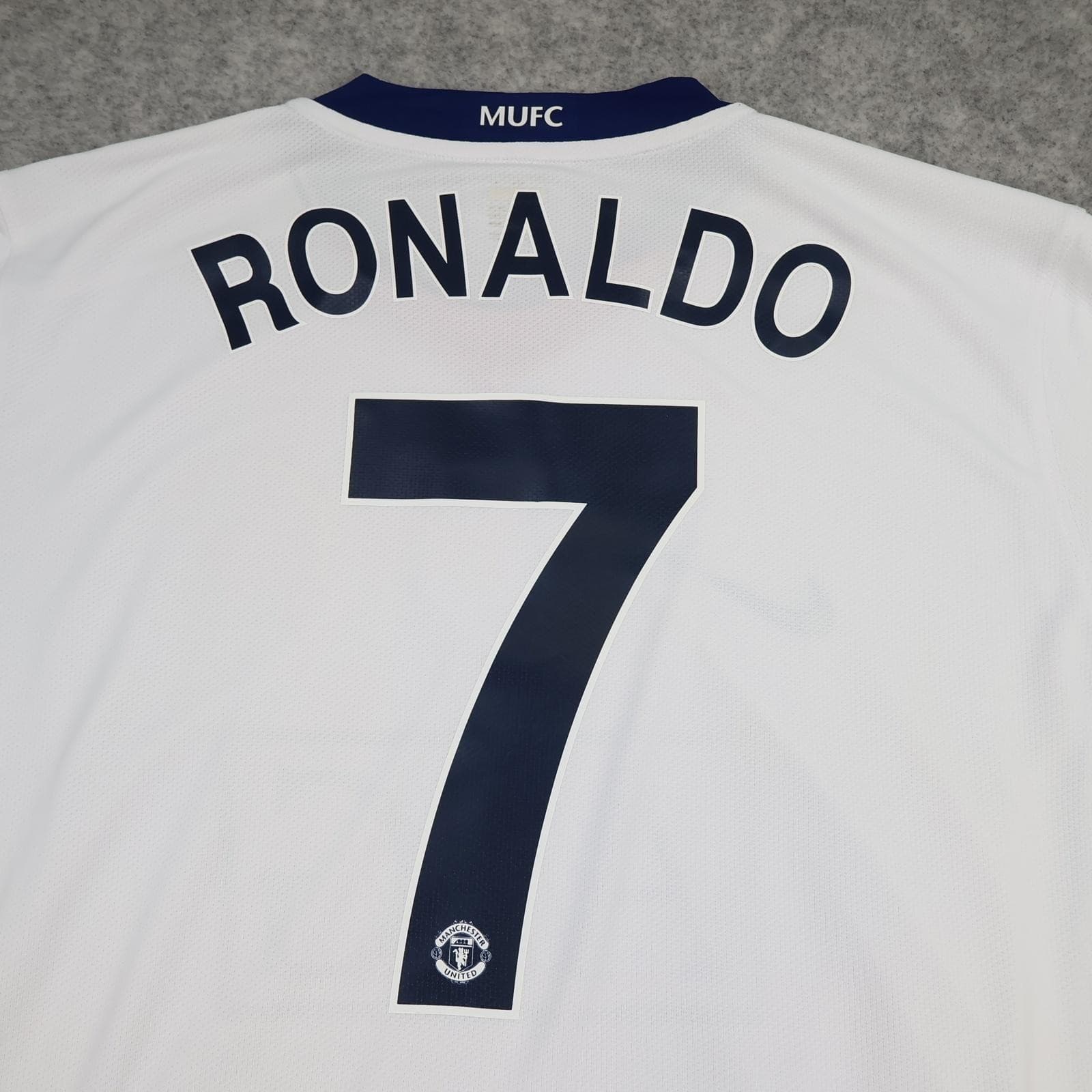 Manchester United Shirt Mens XL White Away 2008 2009 Football Nike AIG Ronaldo 7 photo 14