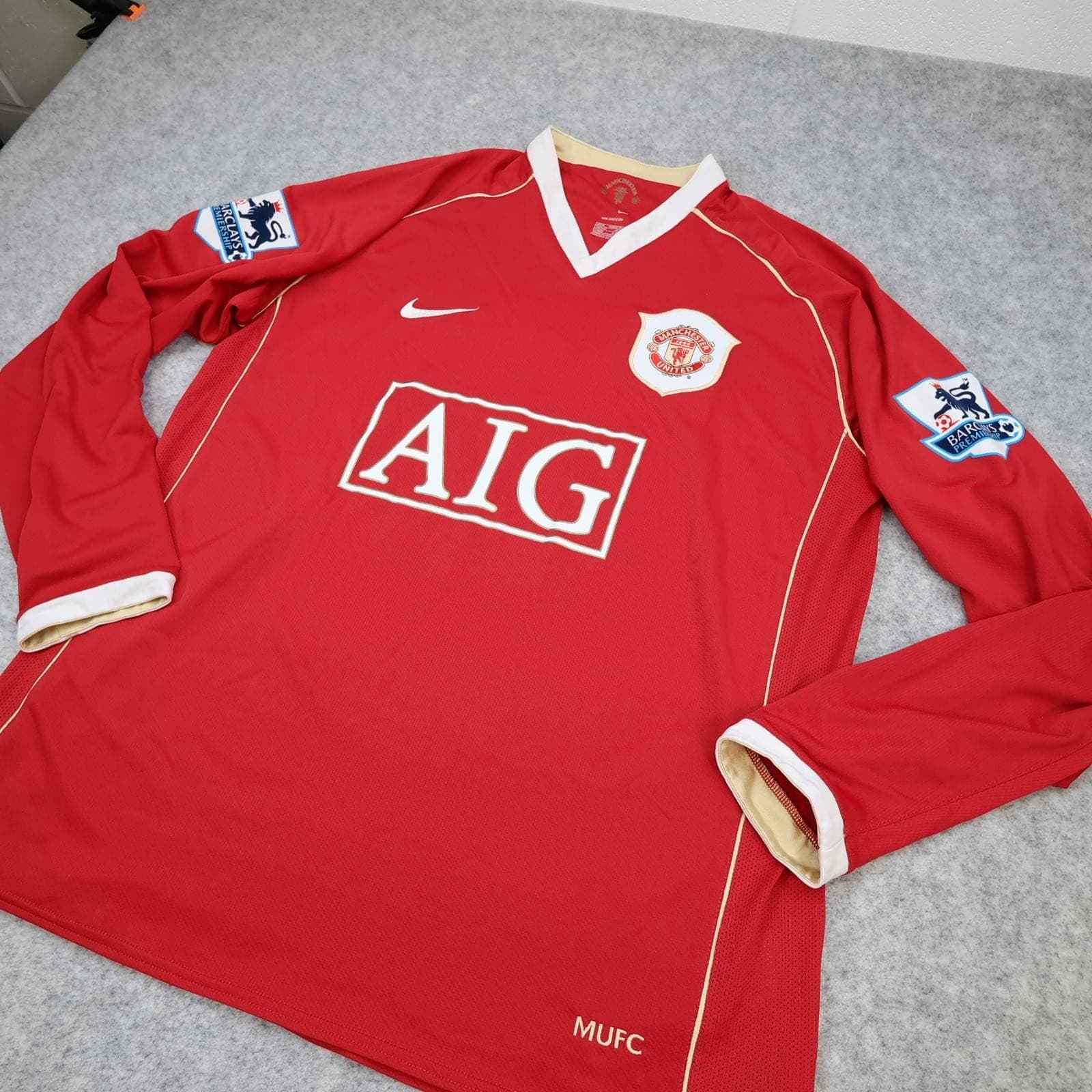Manchester United Shirt Mens Large Red Home 2006 2007 Football Nike Ji Sung Park photo 8