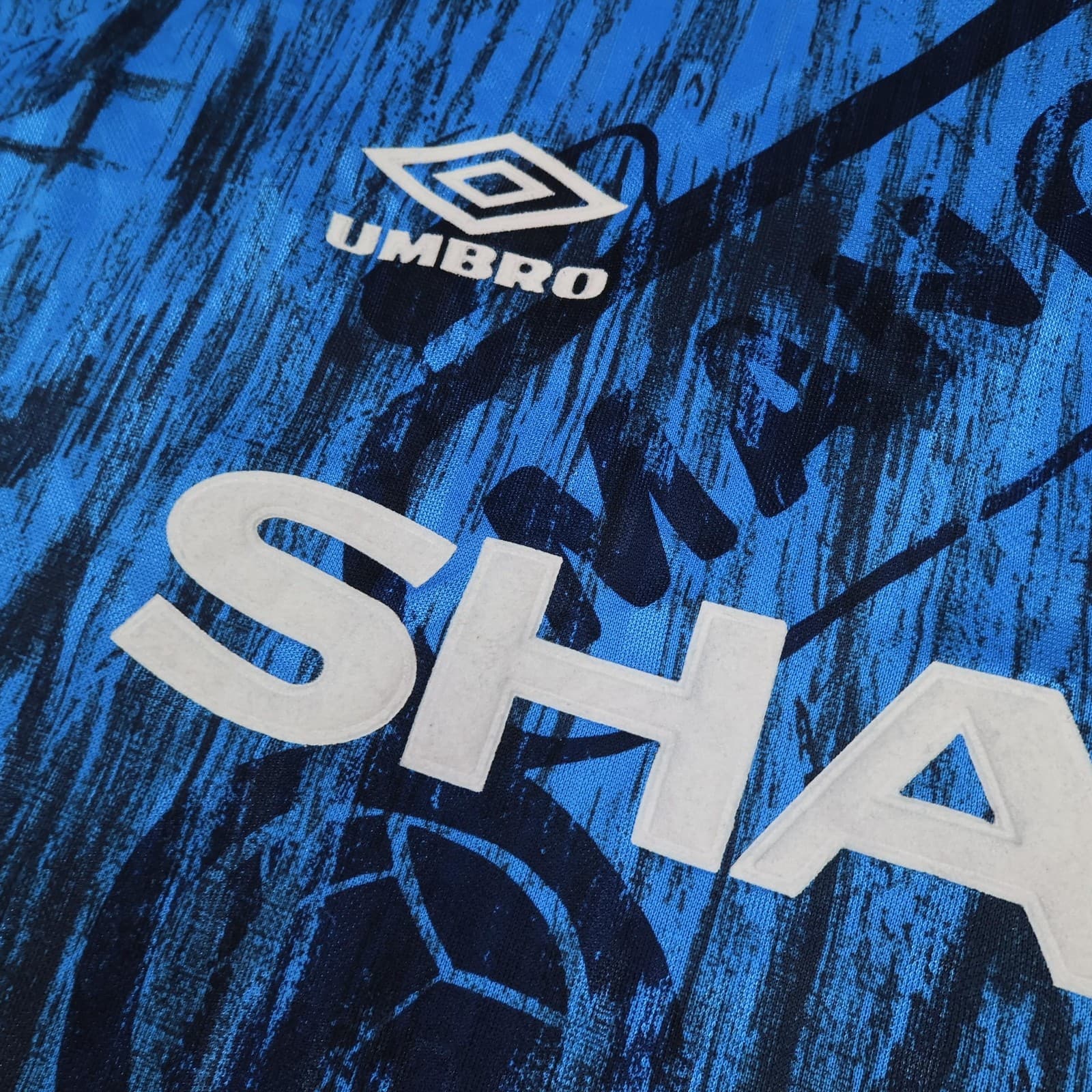 Vintage Manchester United Shirt Mens XL Blue 3rd 1990 1992 Umbro Sharp Jersey photo 4