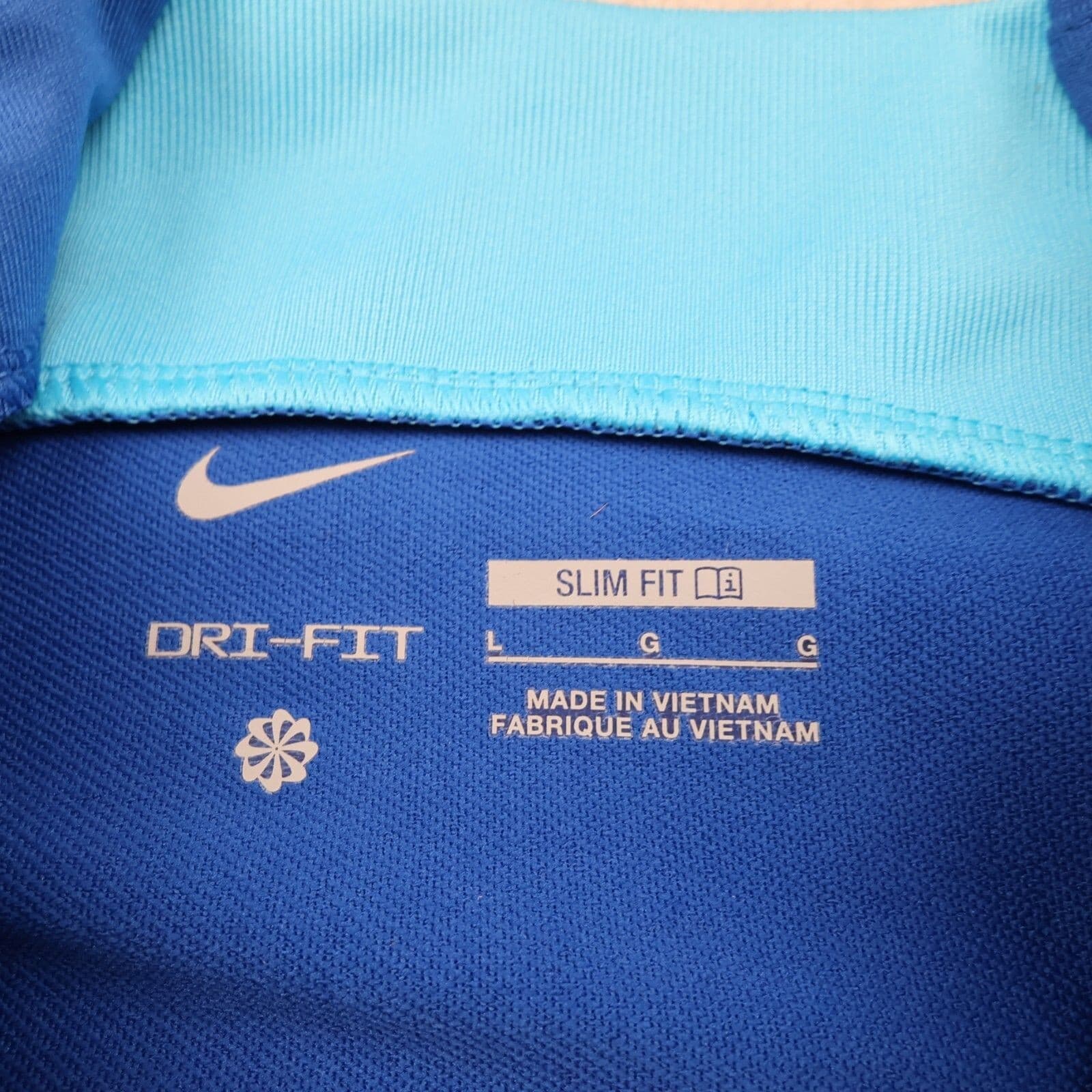 England Football Jumper Large Nike Blue Drill Top Pullover 2022 2023 1/4 Zip photo 5