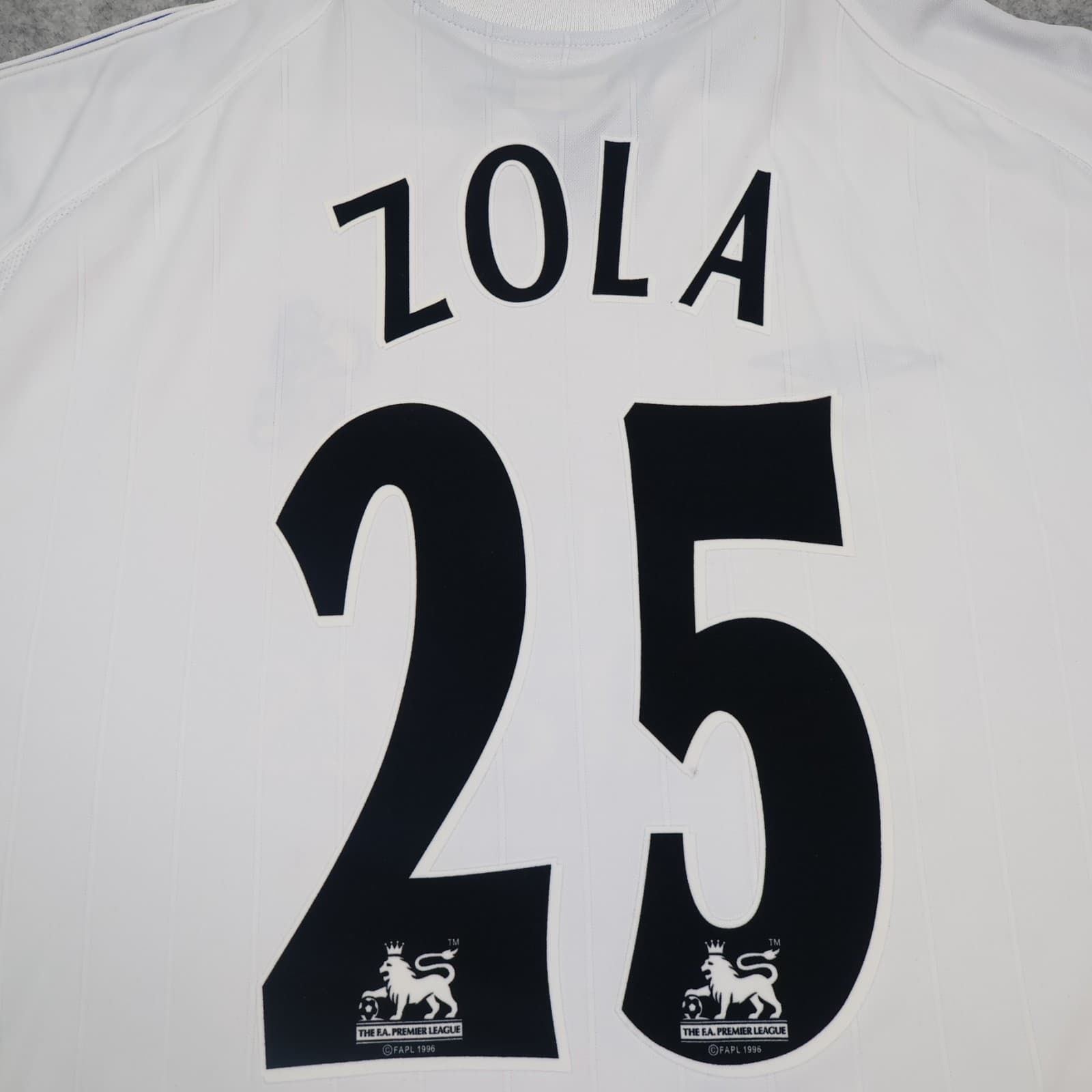 Vintage Chelsea Shirt Extra Large White Away Kit 2001 2003 Gianfranco Zola photo 13