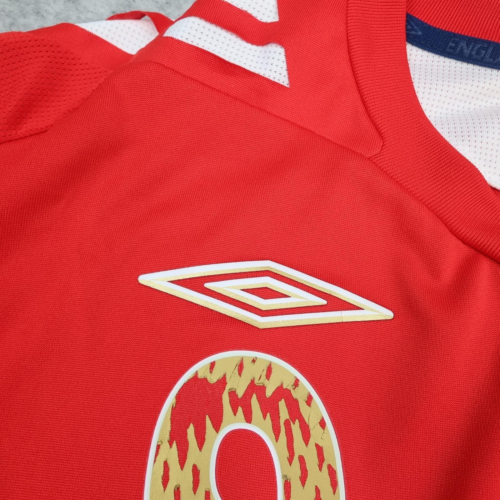 England Away Shirt Mens XL Red 2006 2008 Football Umbro Soccer Jersey Top 00s photo 5