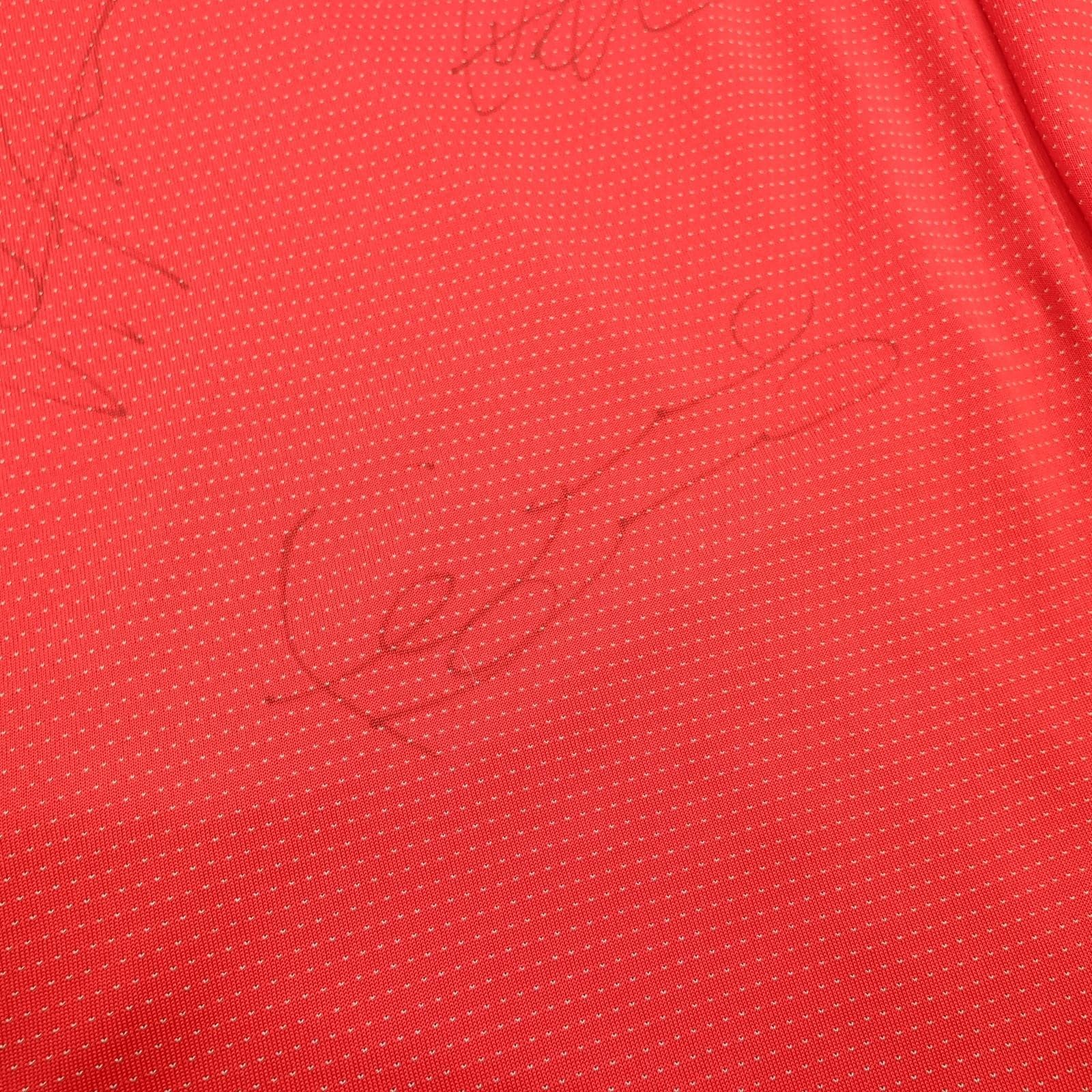 Vintage England Shirt Mens Medium Red 2004 2006 Football Umbro Signed photo 9