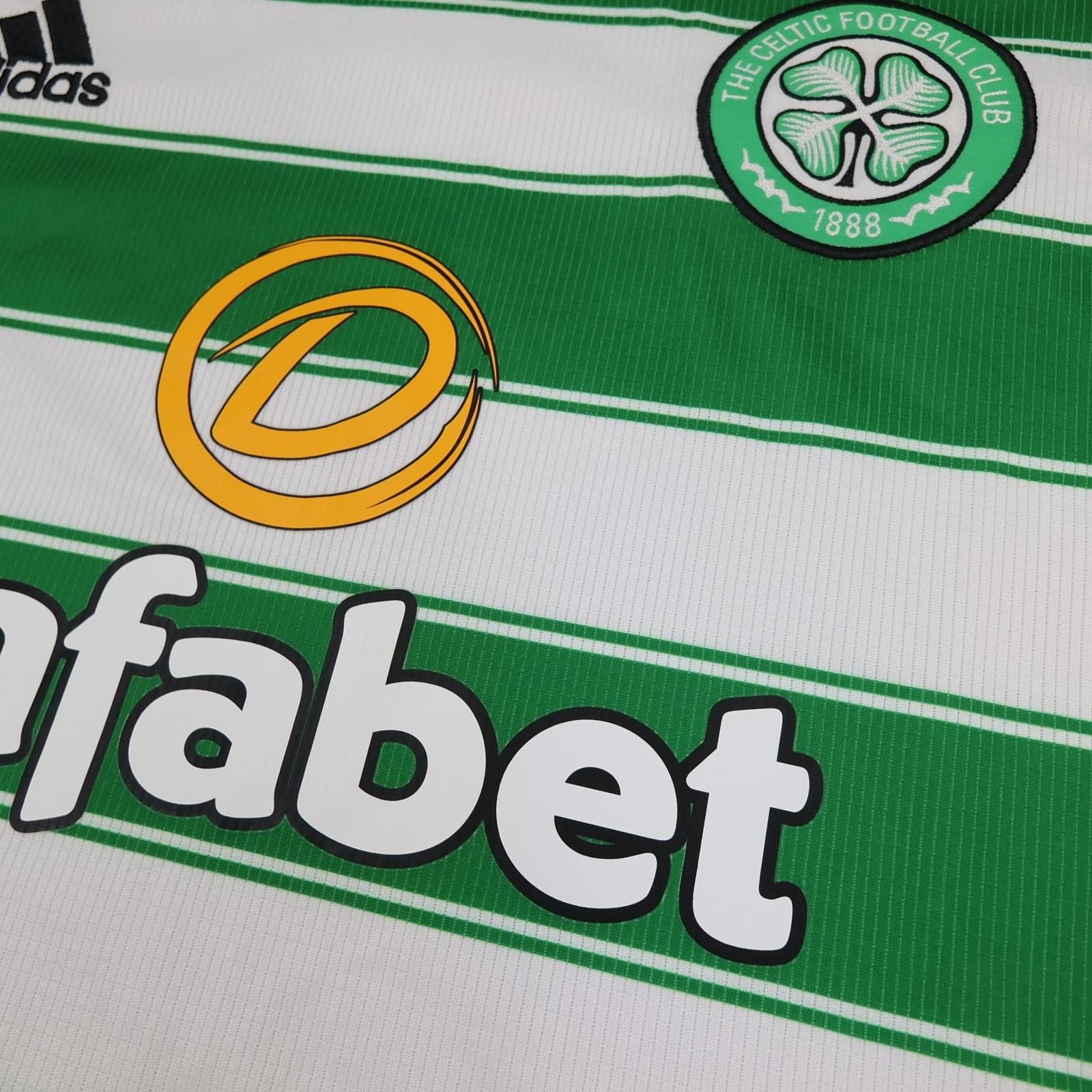 Celtic Shirt Mens Large Green White Home 2021 2022 SPFL Football Adidas Dafabet photo 5