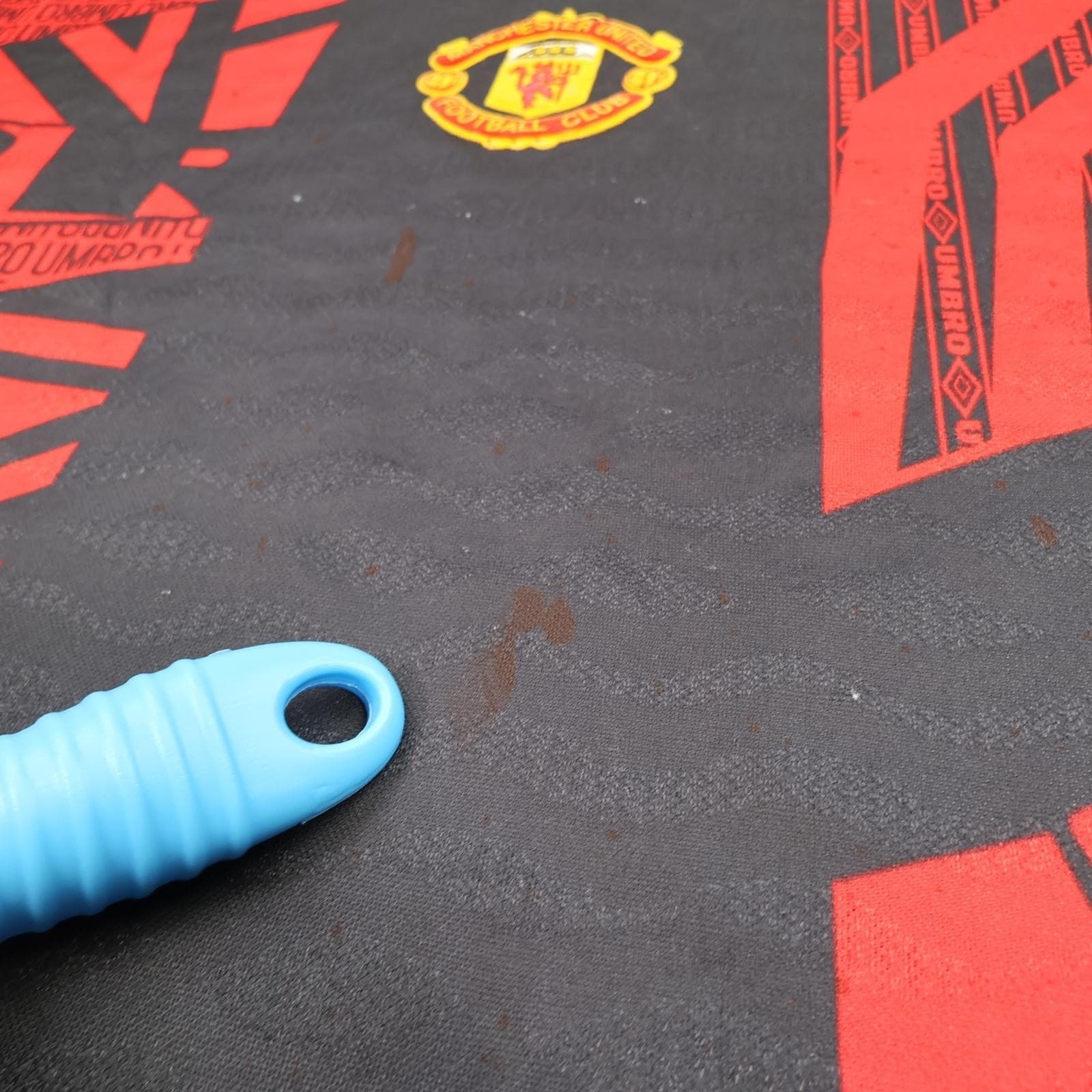 Vintage Manchester United Training Shirt Mens XL Black Umbro 1994 Soccer Jersey photo 8
