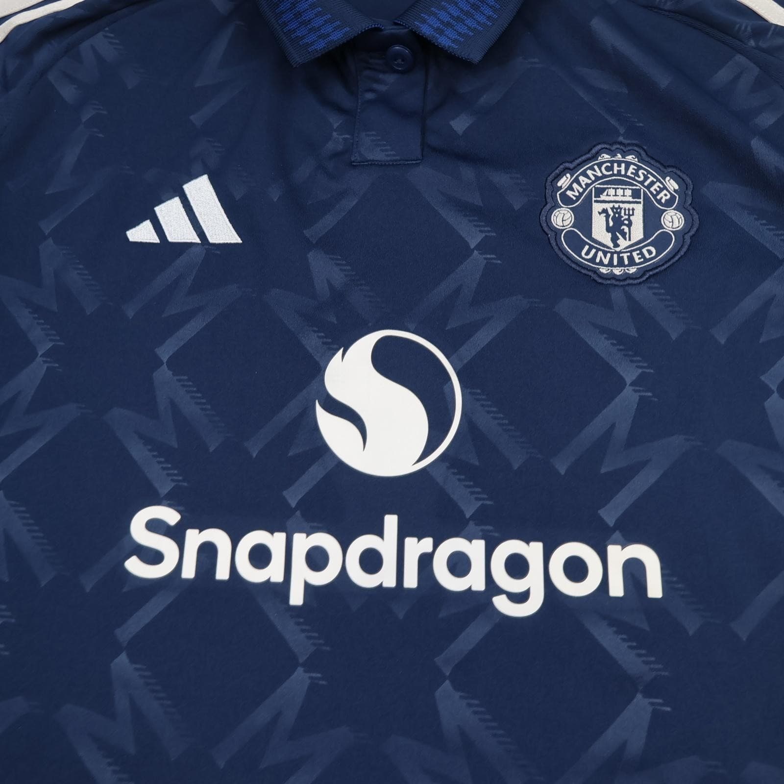 Manchester United Shirt Mens XL Blue Away 2024 2025 Adidas Soccer Jersey photo 3