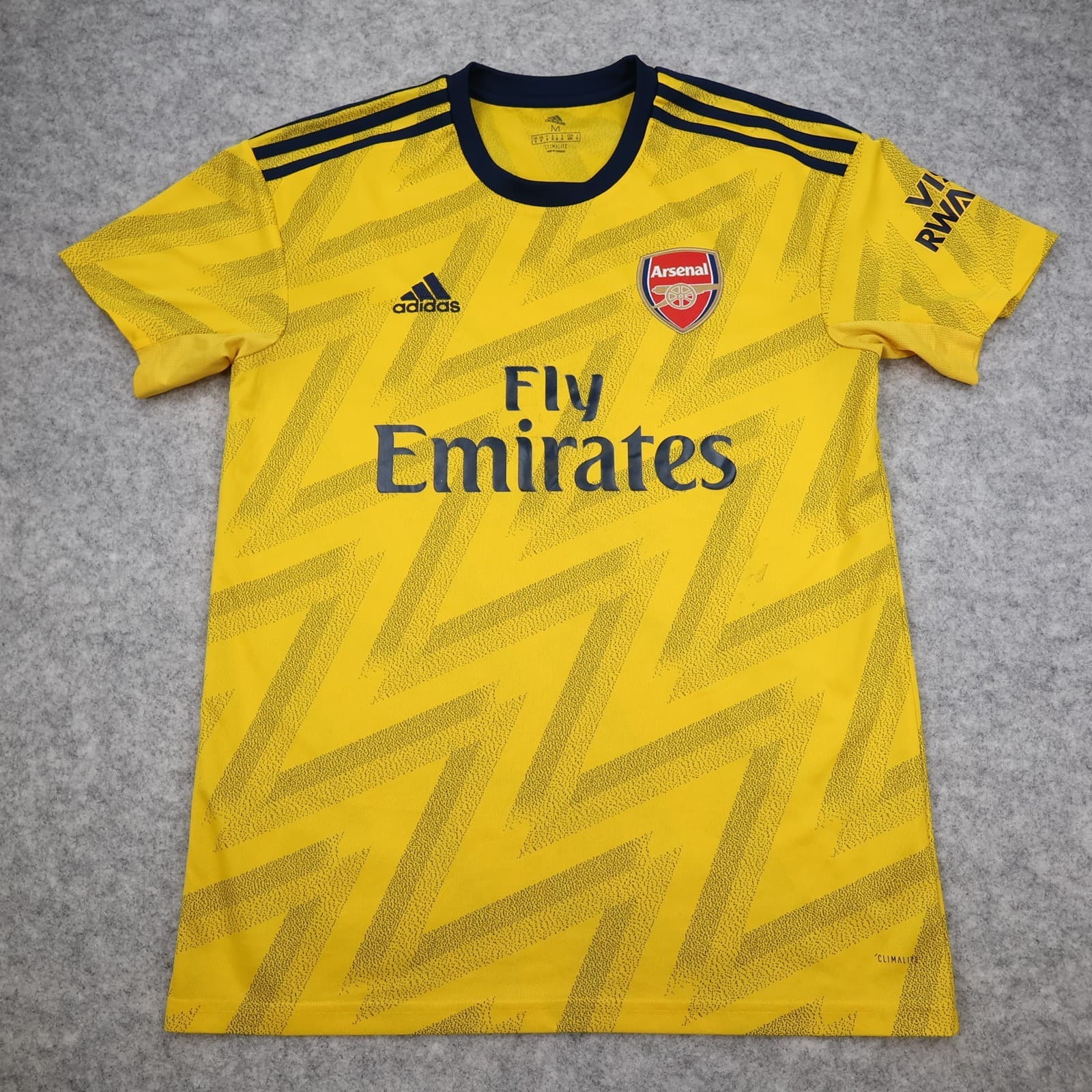 Arsenal Shirt Medium Yellow Away Kit 2019 2020 Adidas Soccer Jersey