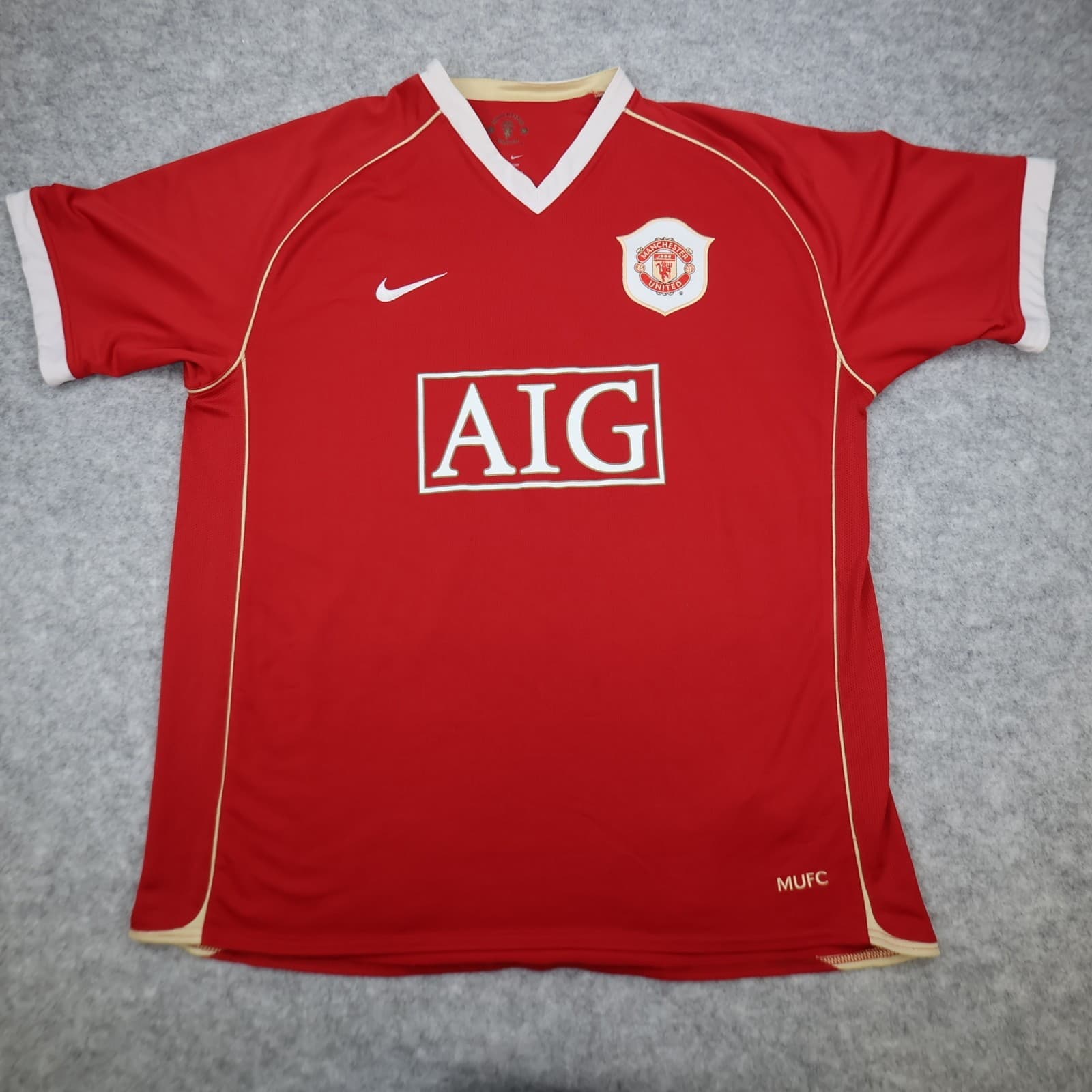 Manchester United Shirt Extra Large Red Home 2006 2007 Nike Jersey Ronaldo 7 photo 2
