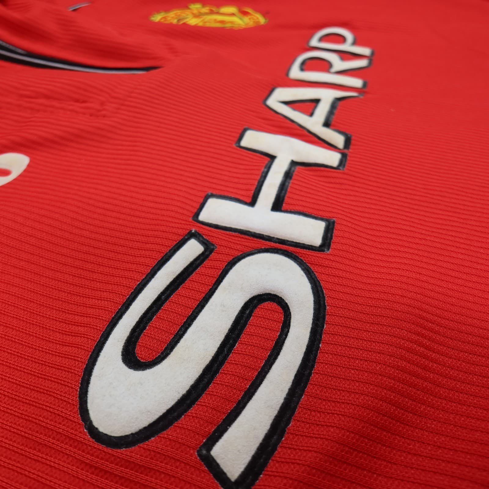 Manchester United Shirt Large Red Home Kit 1998 1999 2000 Umbro Dwight Yorke 19 photo 7