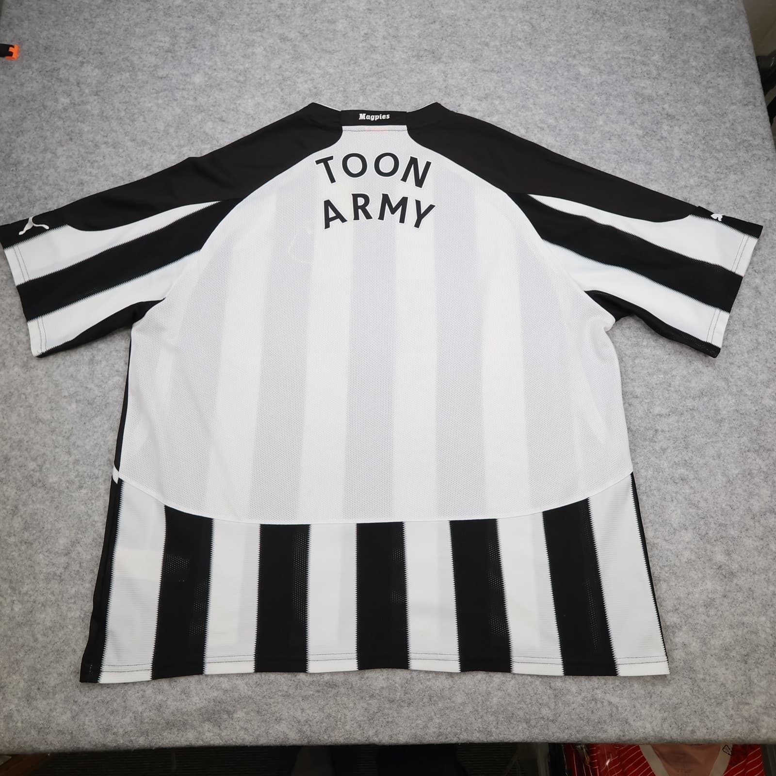 Newcastle United Shirt 3XL Black Home Kit 2010 2011 Puma Soccer Jersey Toon Army photo 2