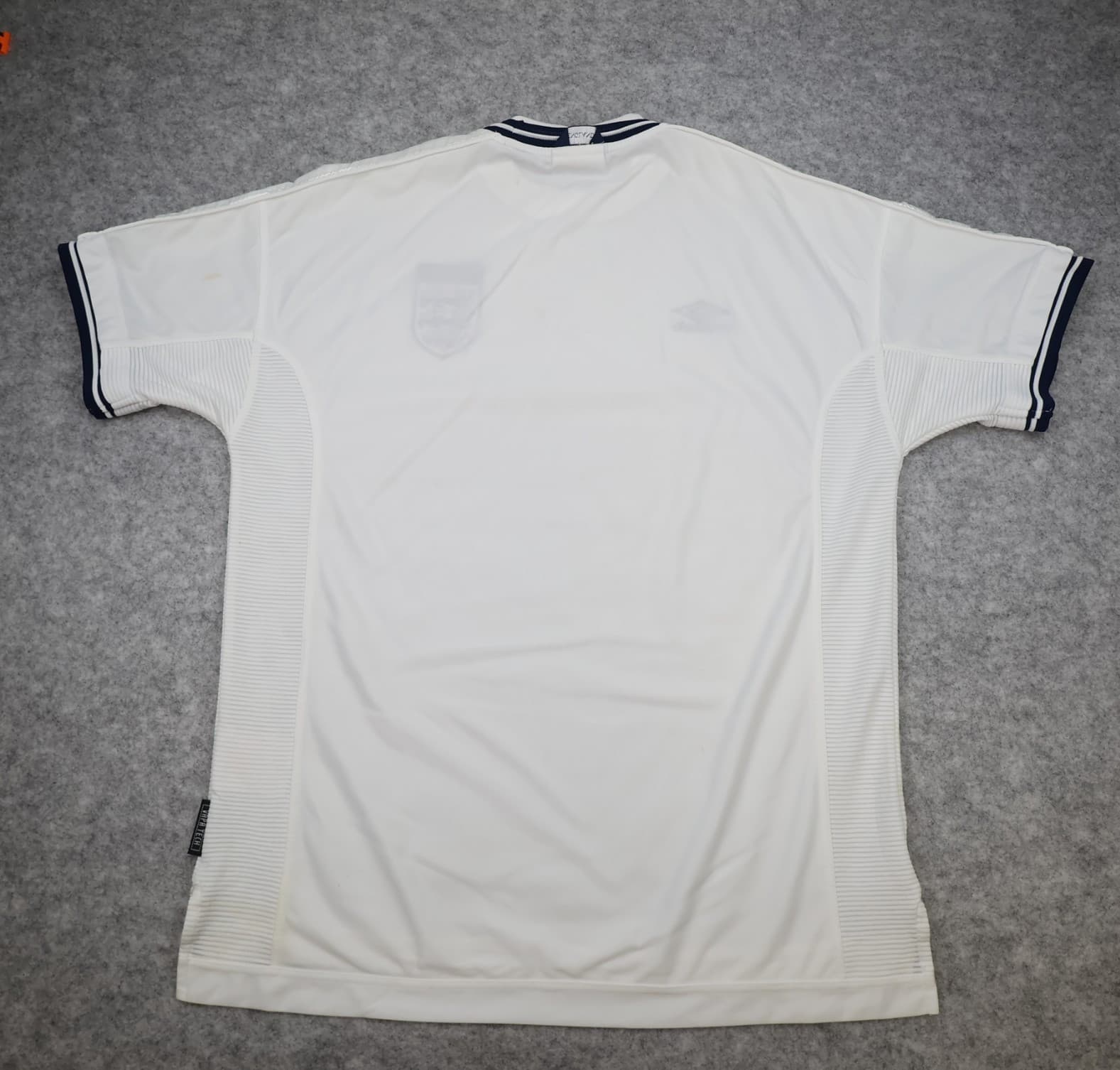 Vintage England Football Shirt Extra Large Umbro White Home 1999 2001 Jersey XL photo 2