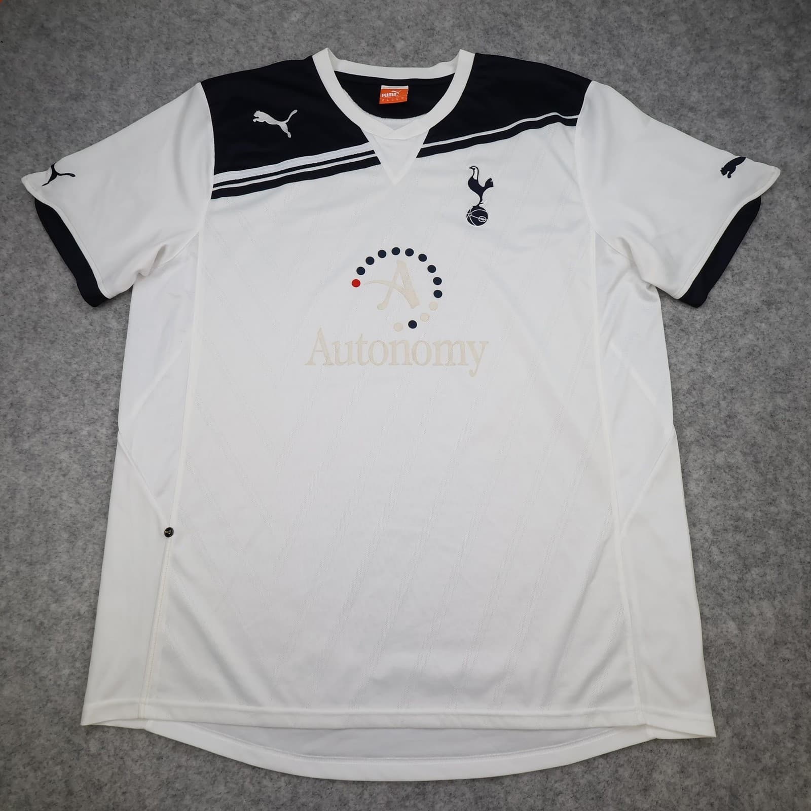 Tottenham Hotspur Shirt Mens XL White Home 2010 2011 Puma Soccer Jersey