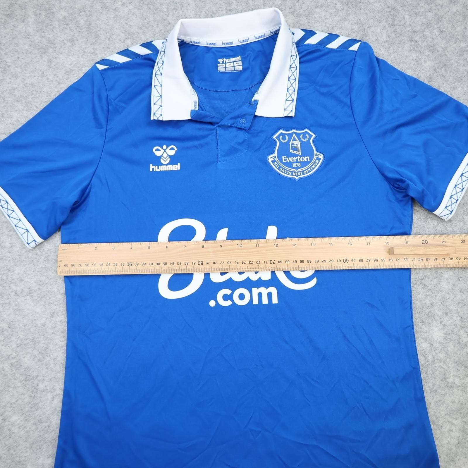Everton Shirt Mens Medium Blue Home 2022 2023 EPL Football Hummel Stake Jersey photo 9