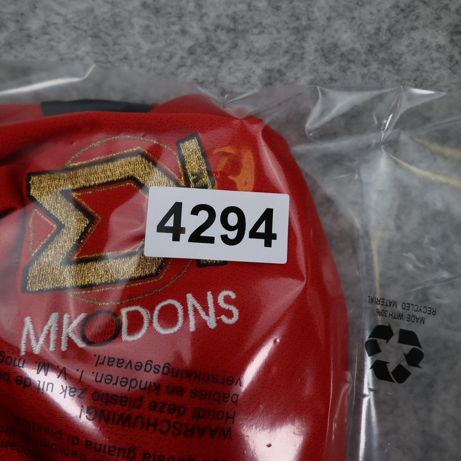 Milton Keynes Dons Shirt Youth XXS Red Away Football Errea Kit Shorts Set photo 12