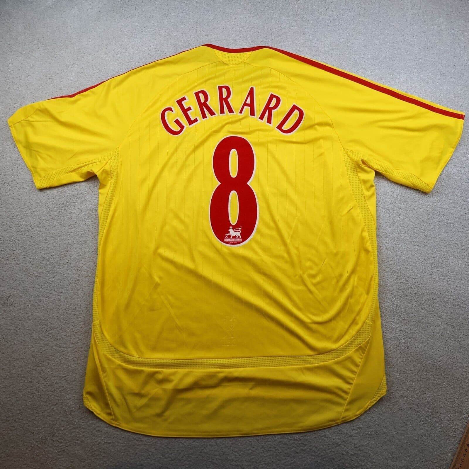 Liverpool Shirt Extra Large Yellow Away Kit 2006 2007 Adidas Jersey Gerrard