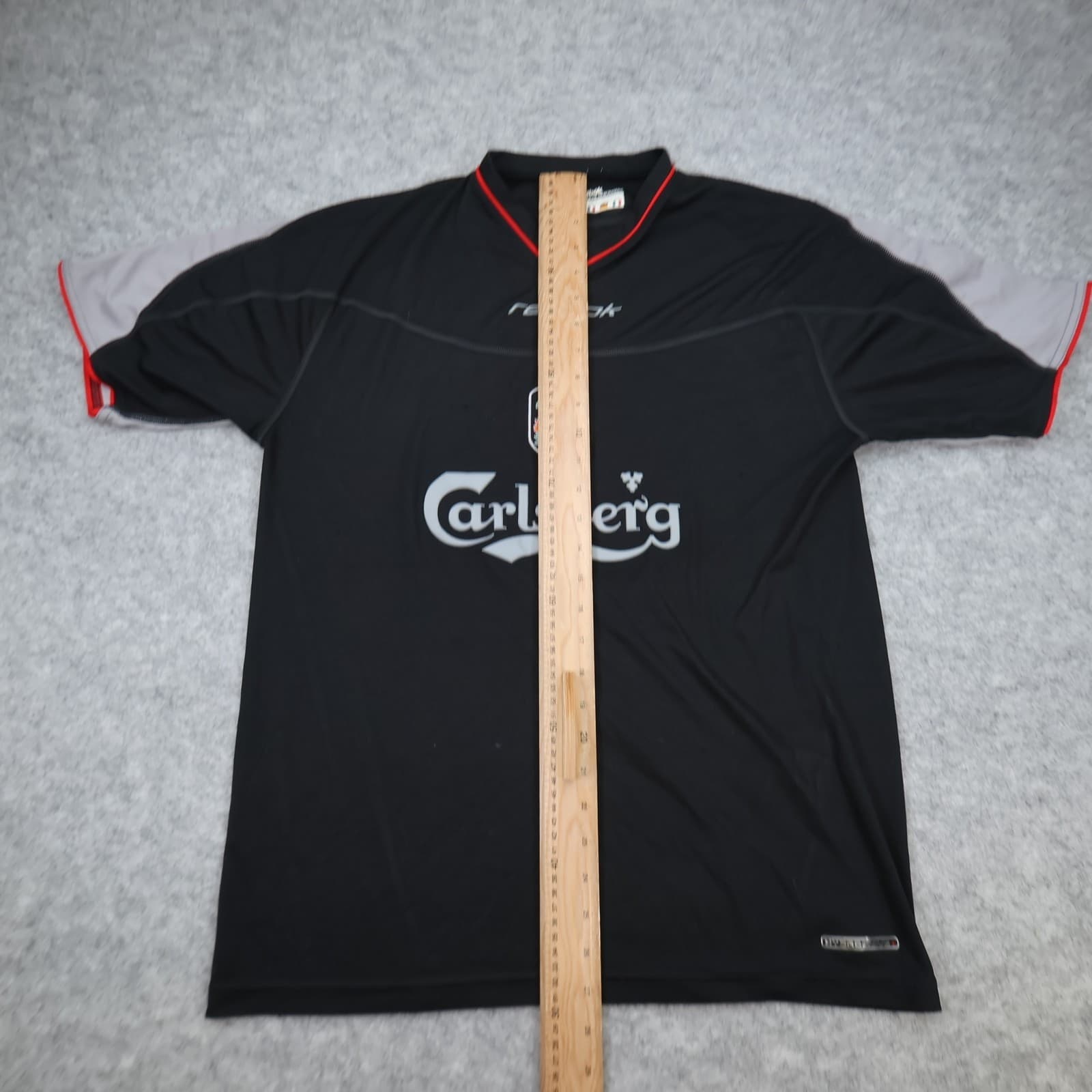 Vintage Liverpool Shirt Large Black Away Kit 2002 2004 Reebok 40 42 Jersey photo 12