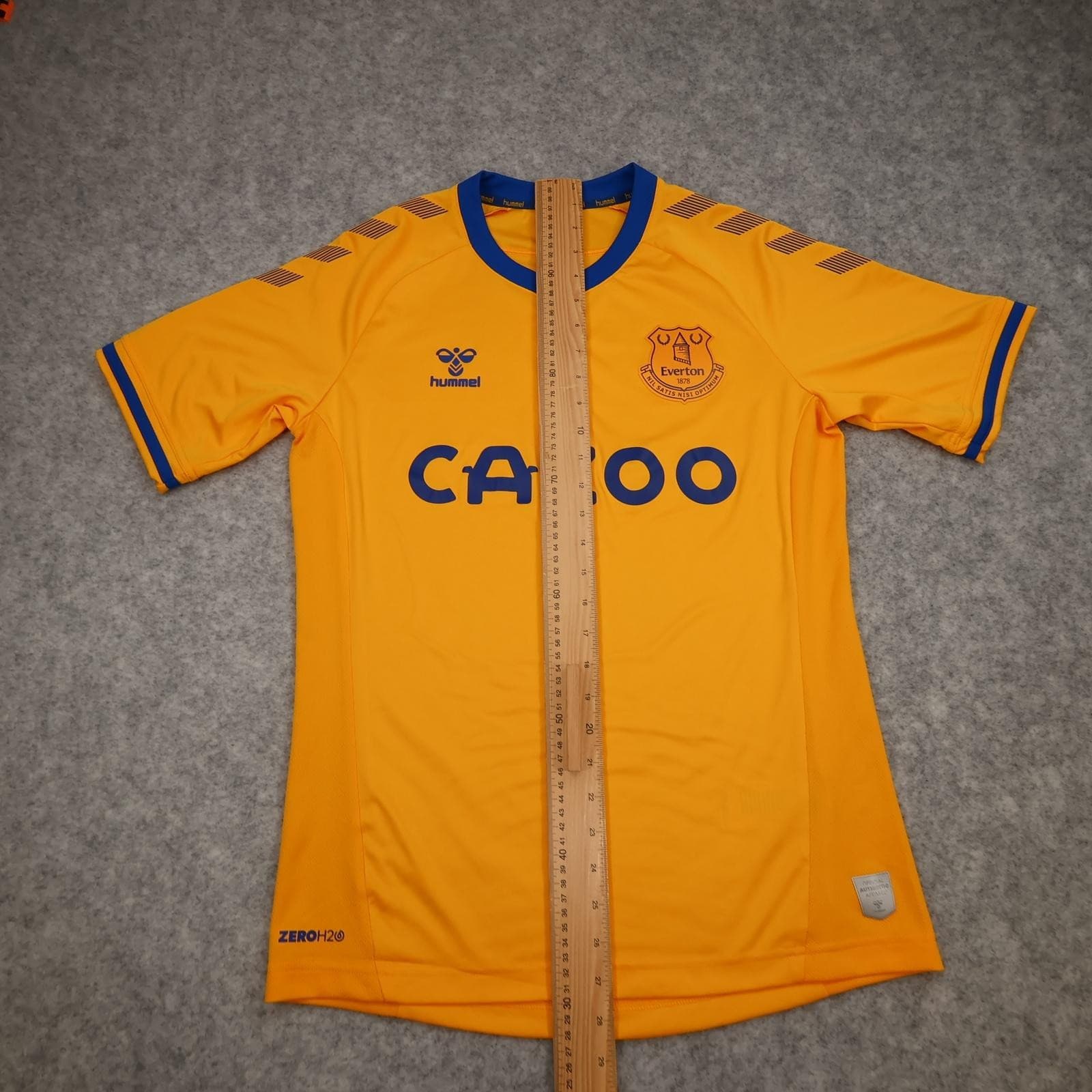 Everton Shirt Mens Medium Yellow Away 2020 2021 Football Hummel Cazoo Jersey photo 13