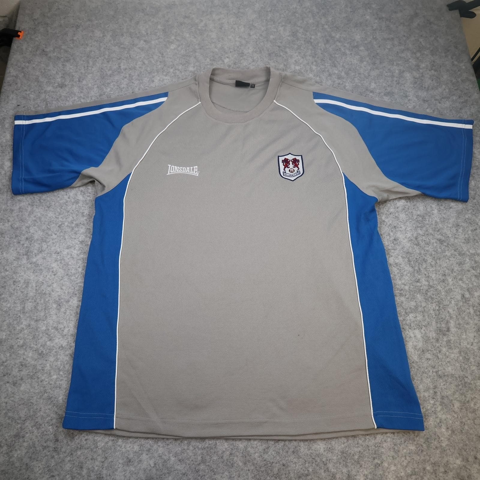Millwall Training Shirt Mens 2XL Grey EFL Football Lonsdale Soccer Jersey