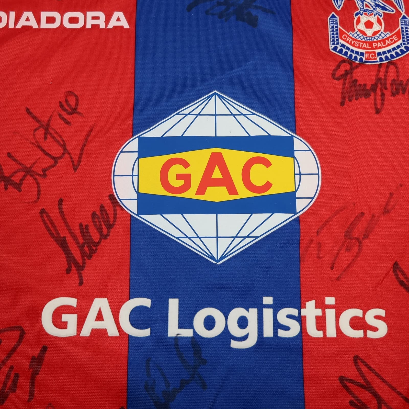 Crystal Palace Shirt Medium Home Kit 2006 2007 Squad Signed COA Included photo 13
