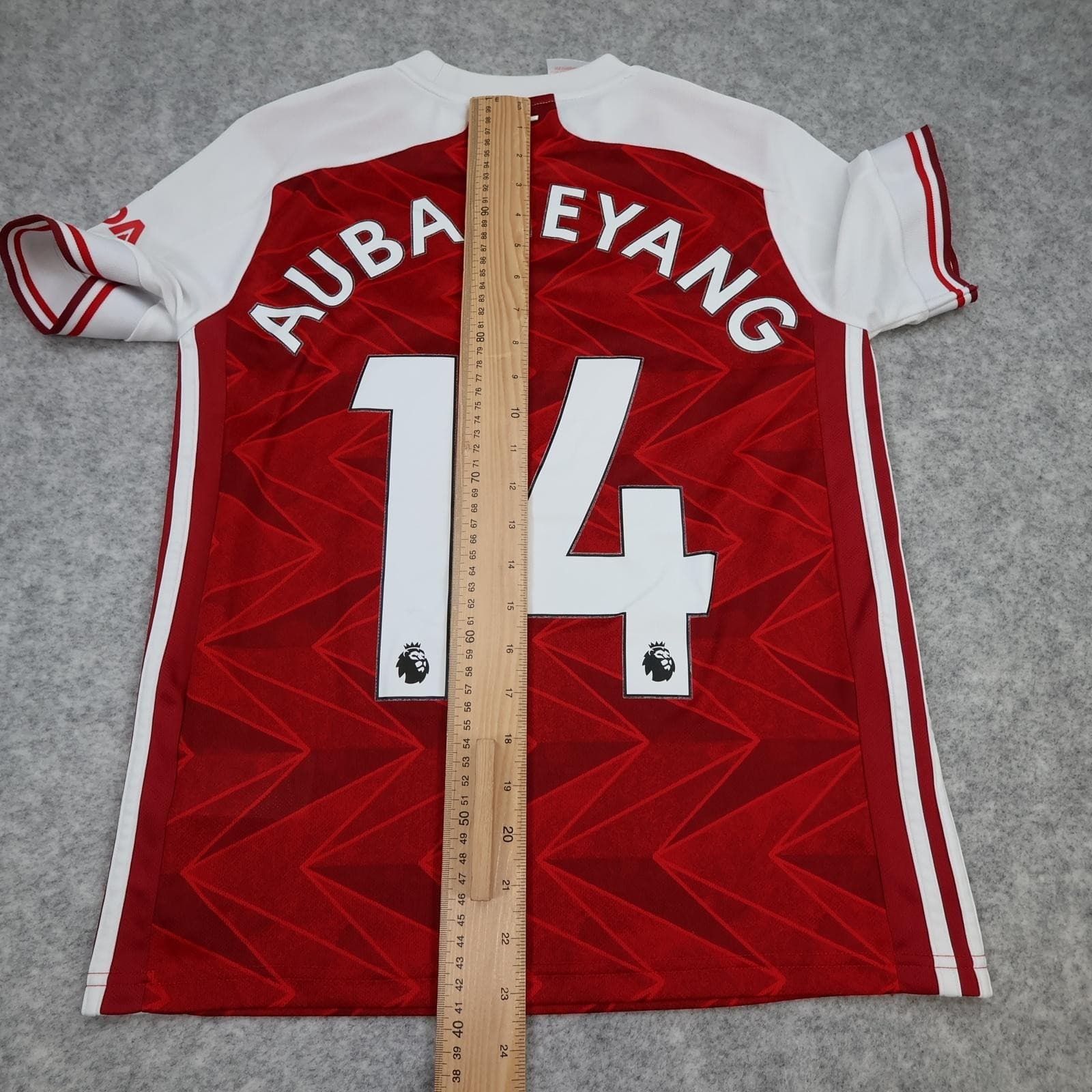 Arsenal Shirt Kids 13-14 Red Home 2020 2021 Adidas Aubameyang 14 Soccer Jersey photo 14