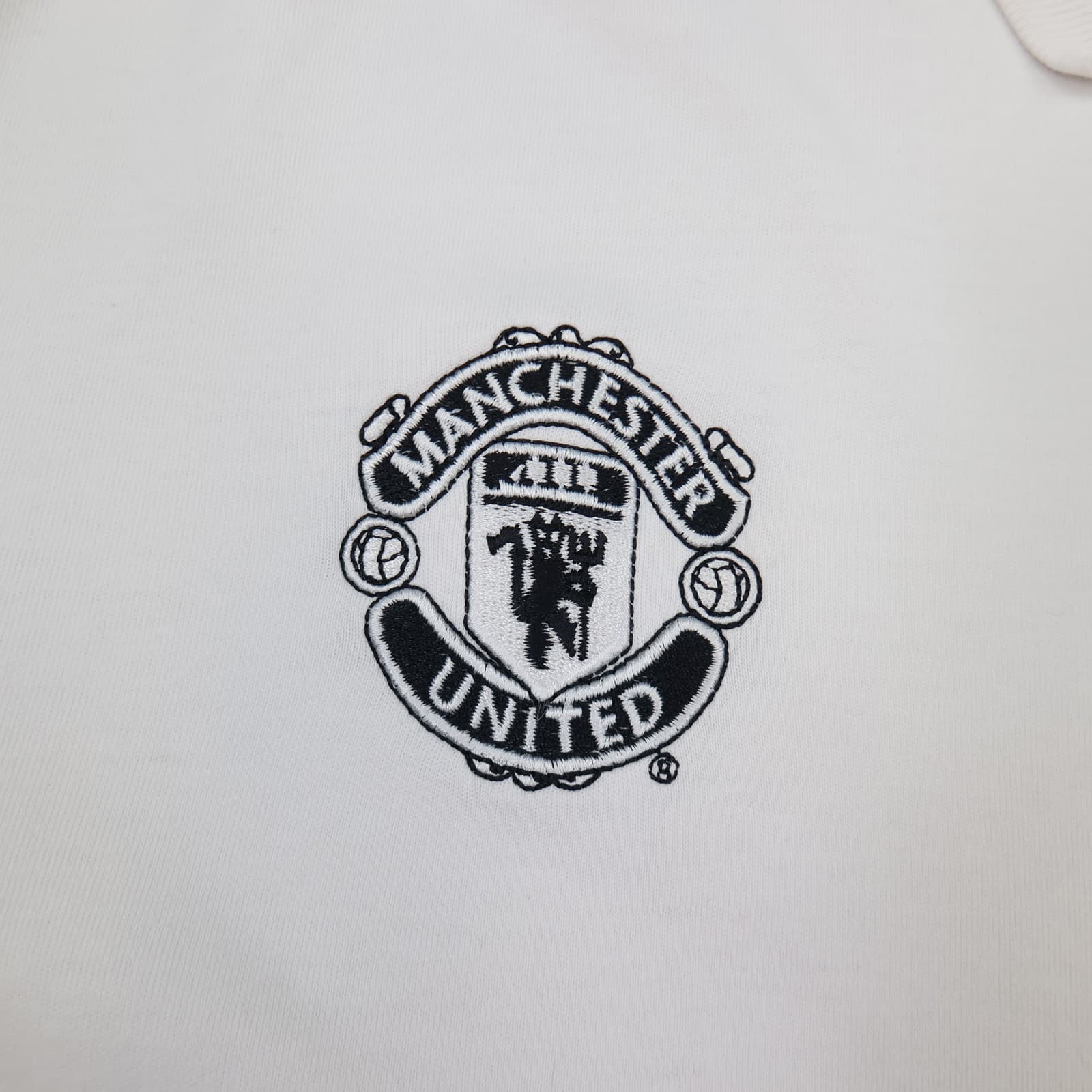 Manchester United Shirt 2XL White Polo Top Nike MUFC T shirt 2000s photo 4