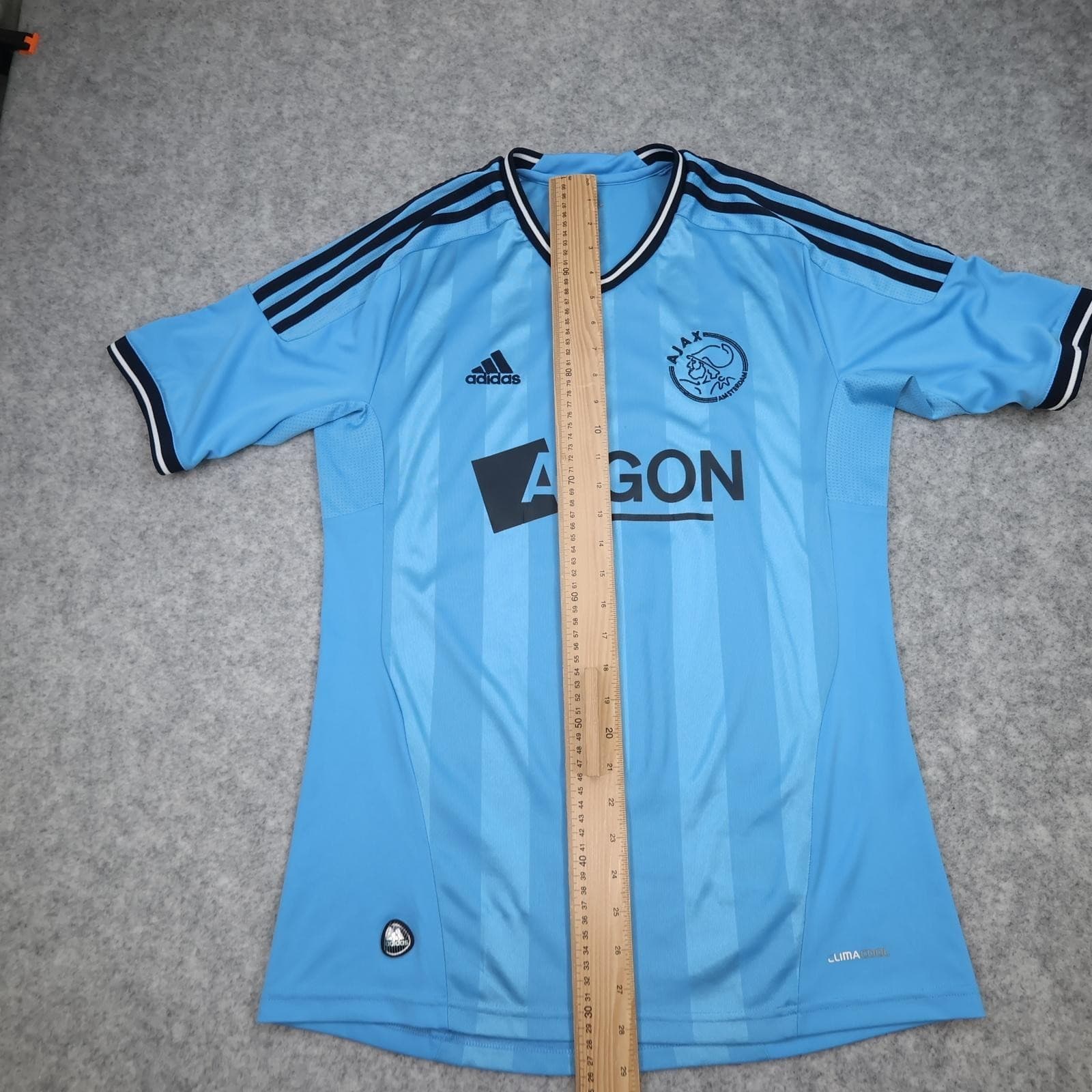 Ajax Shirt Mens Medium Blue Away 2010 2011 Football Adidas AEGON Jersey photo 15