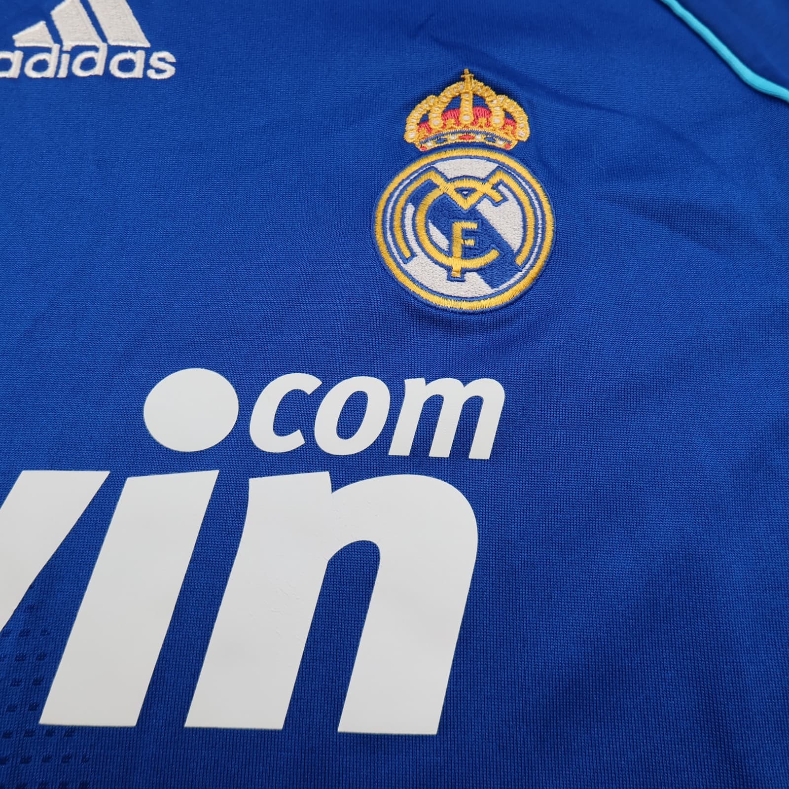 Real Madrid Shirt Extra Large Blue Away Kit 2008 2009 Adidas Football Jersey photo 5