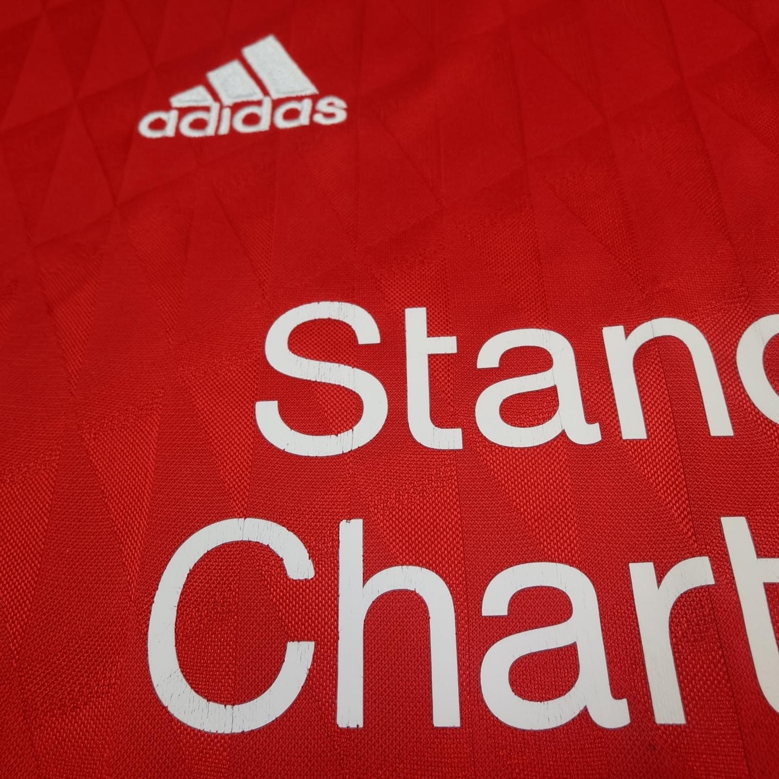 Liverpool Shirt Mens XL Red Home 2010 2012 Football Adidas Standard Chartered photo 8