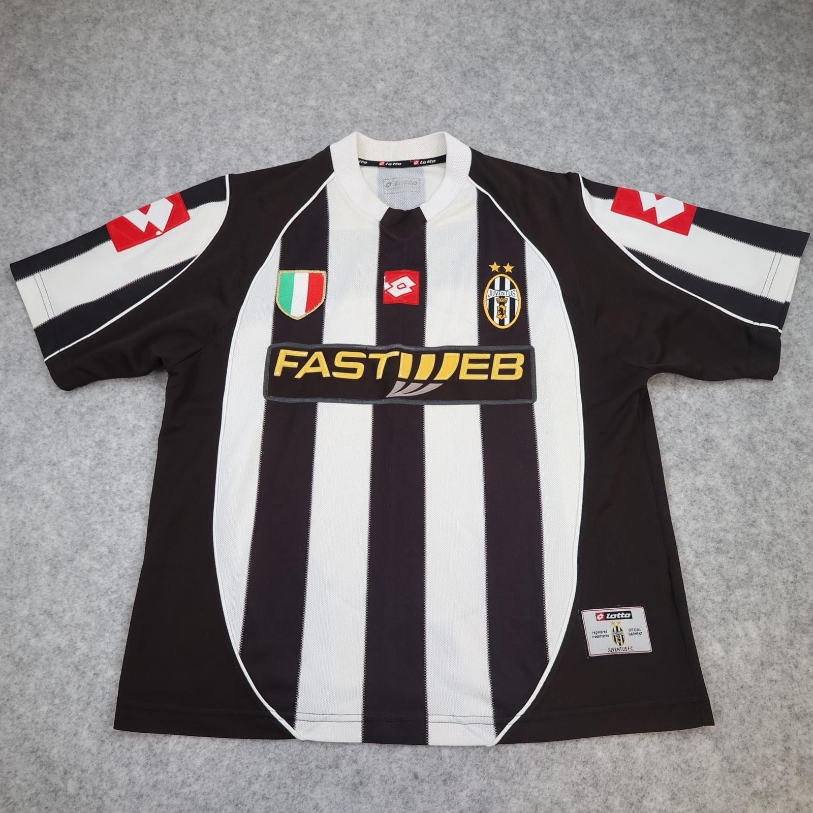 Vintage Juventus Shirt Mens Large White Home 2002 2003 Football Lotto Fastweb