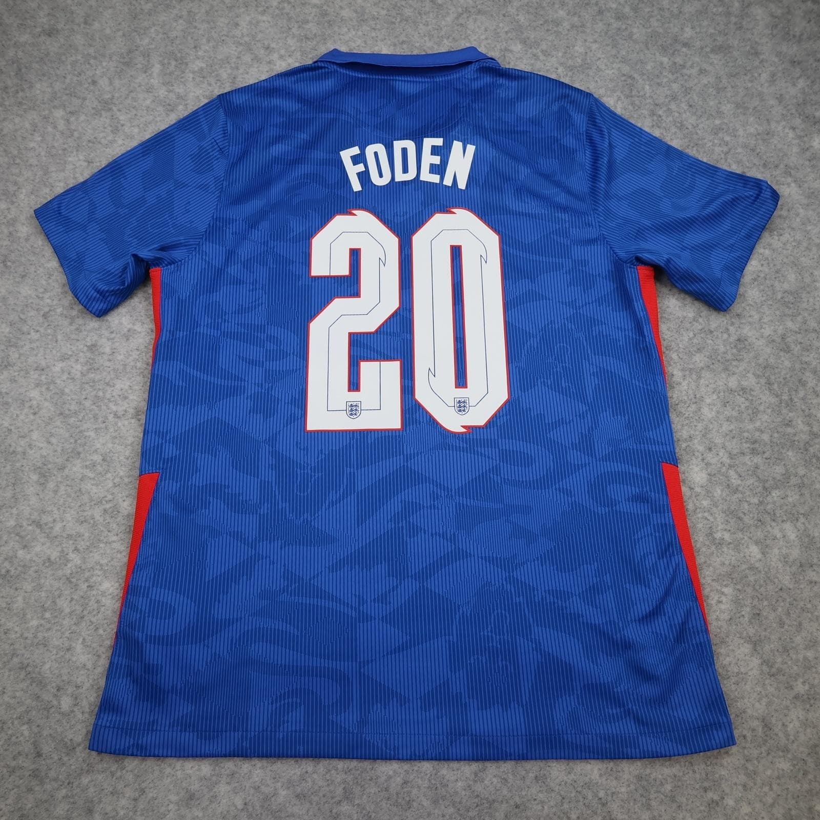England Away Shirt Mens Large Blue 2020 2021 Football Nike Dri Fit Foden 20