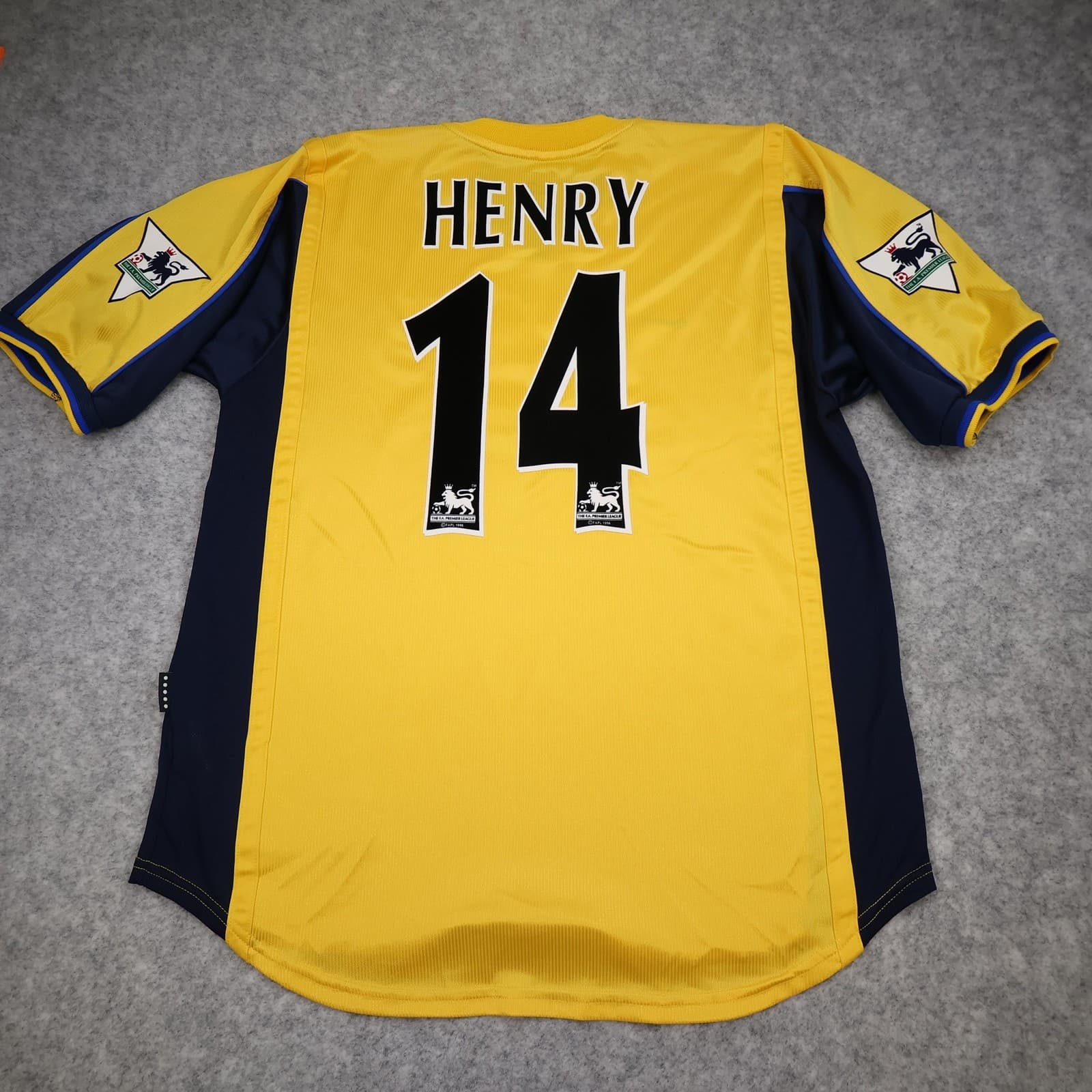 Vintage Arsenal Shirt Mens Large Yellow Away 1999 2001 Nike SEGA Henry Jersey