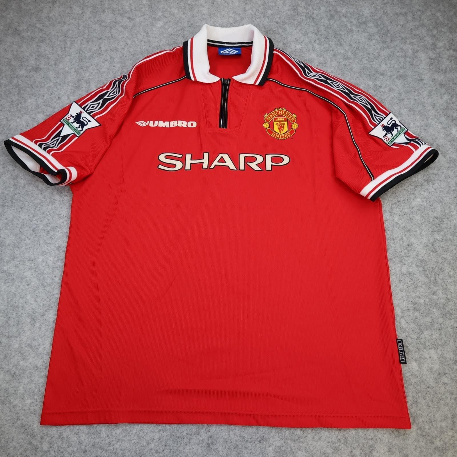 Manchester United Shirt Mens 2XL Home 1998 2000 Umbro Beckham 7 Soccer Jersey photo 2