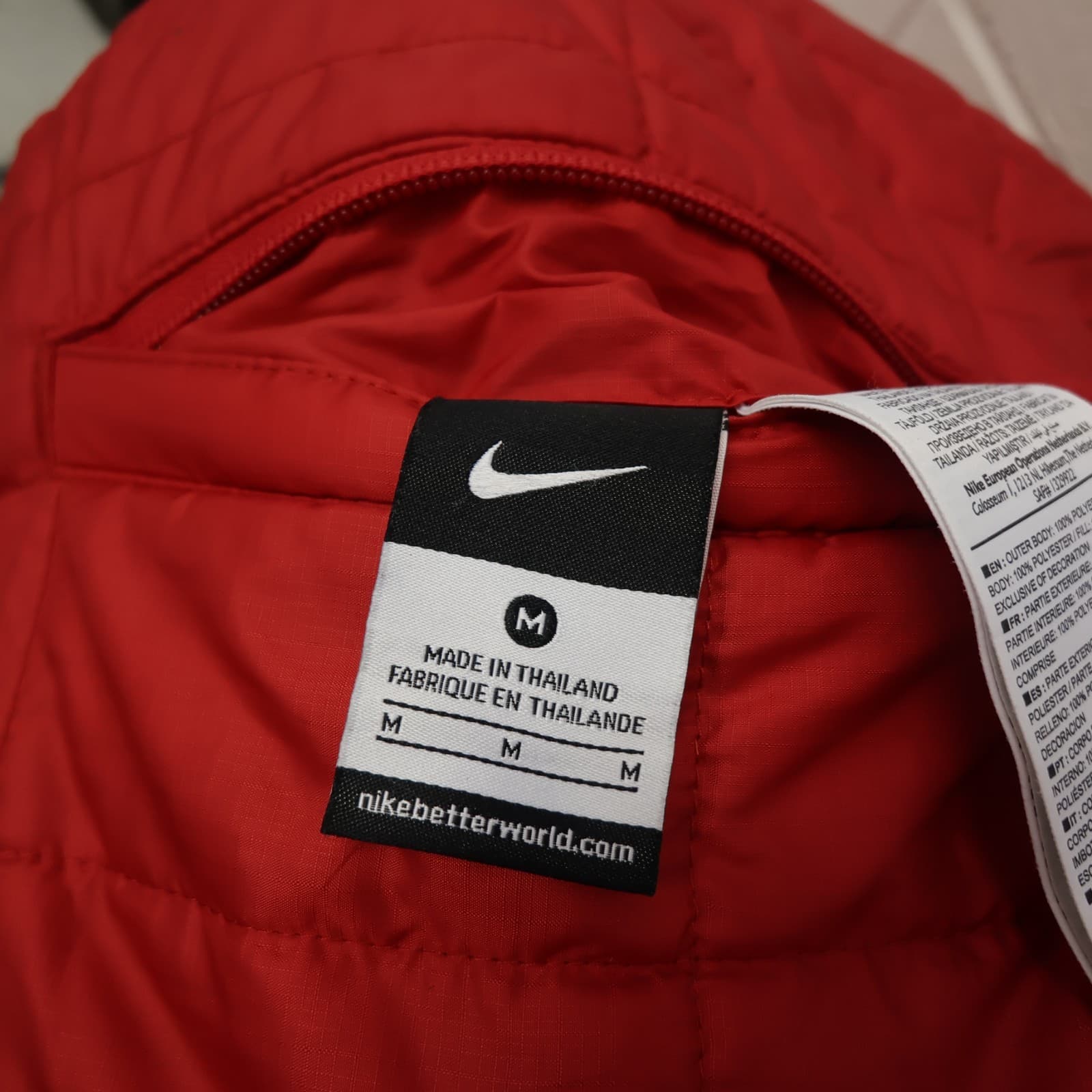 Arsenal Jacket Medium Navy White Red Winter Nike Padded Coat Reversible Puffer photo 16