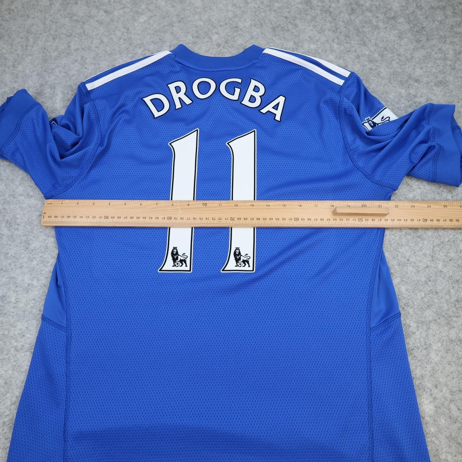 Chelsea Shirt Mens Medium Blue Home 2009 2010 Adidas Drogba 11 Soccer Jersey photo 13