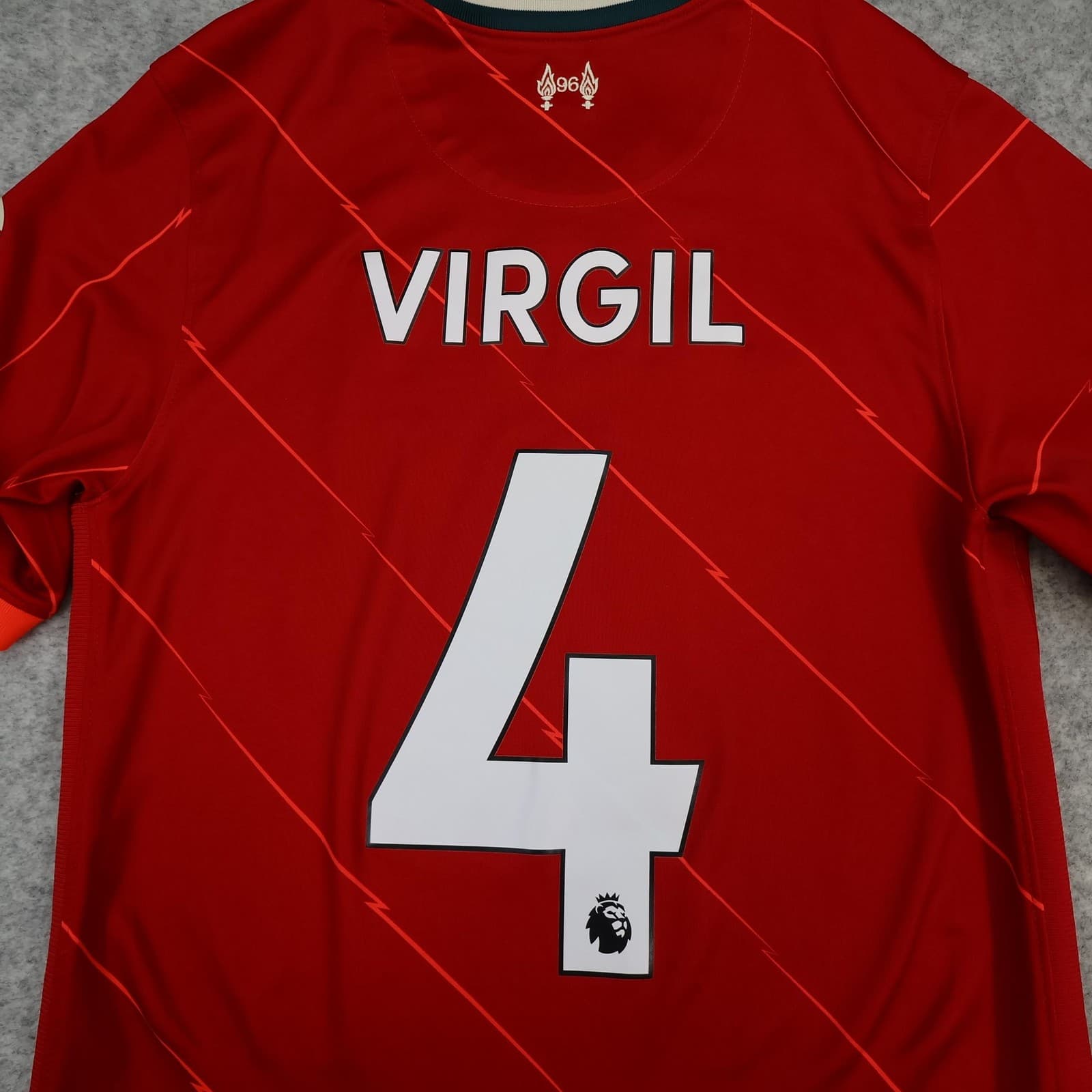 Liverpool Shirt Mens Small Red Home 2021 2022 Football Nike Virgil 4 Jersey photo 4