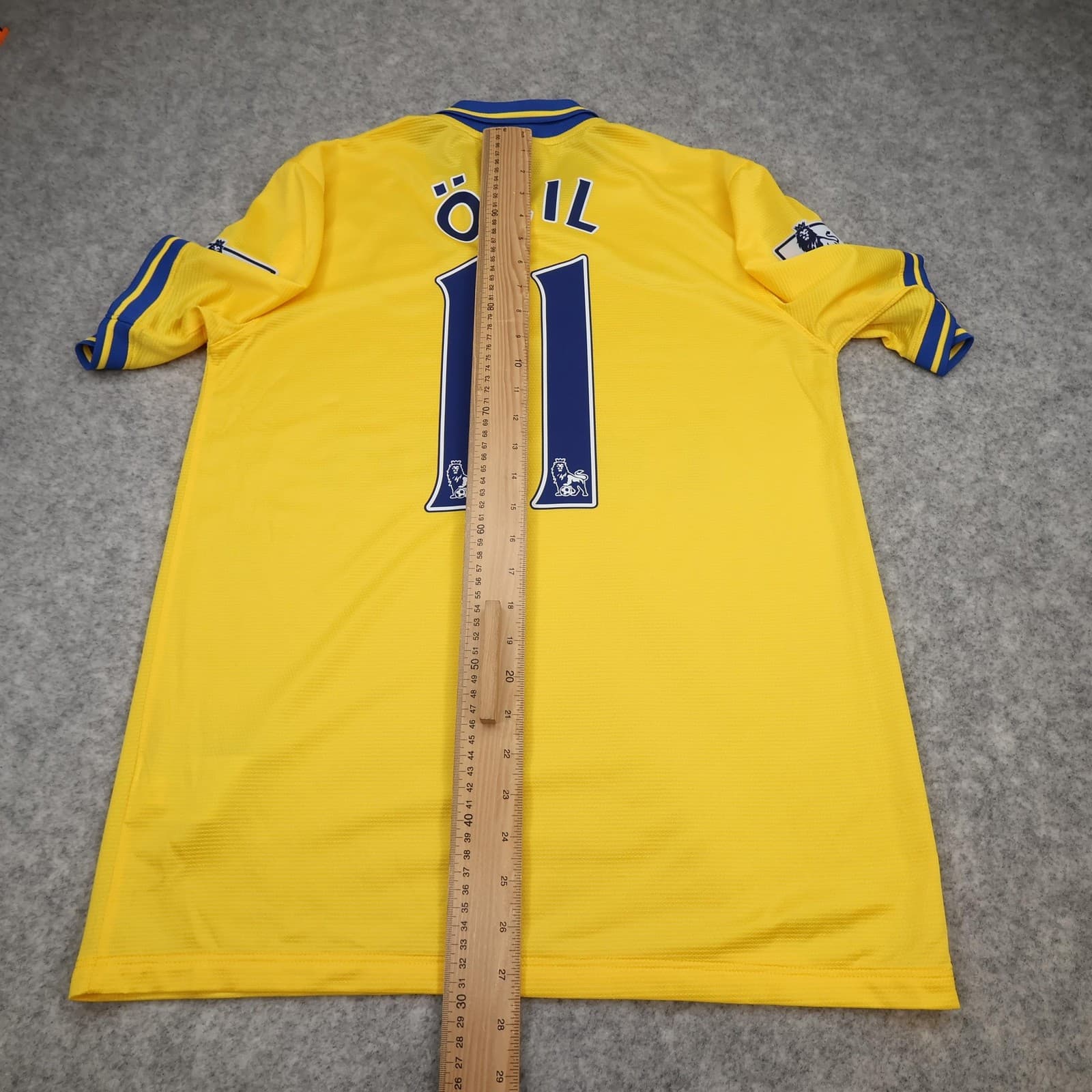 Arsenal Away Shirt Mens Medium Yellow 2013 2014 Nike Ozil 11 Soccer Jersey photo 13