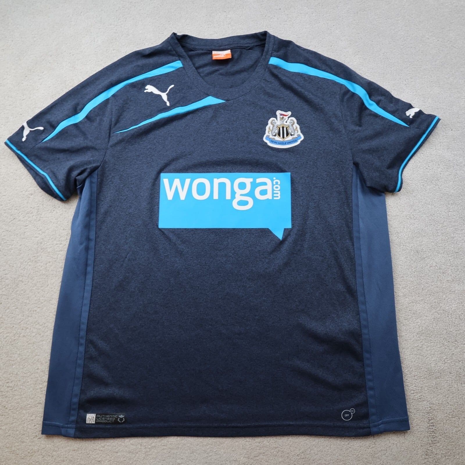 Newcastle United Shirt Large Black Away Kit 2013 2014 Puma Jersey Cheick Tioté photo 2