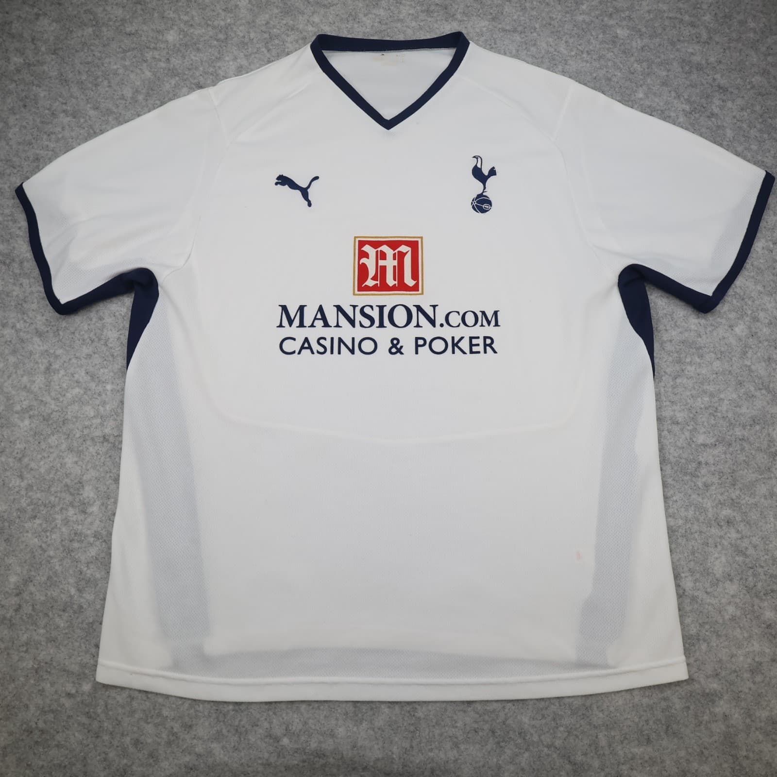 Tottenham Hotspur Shirt 2XL Puma White Home Kit 2008 2009 Soccer Jersey